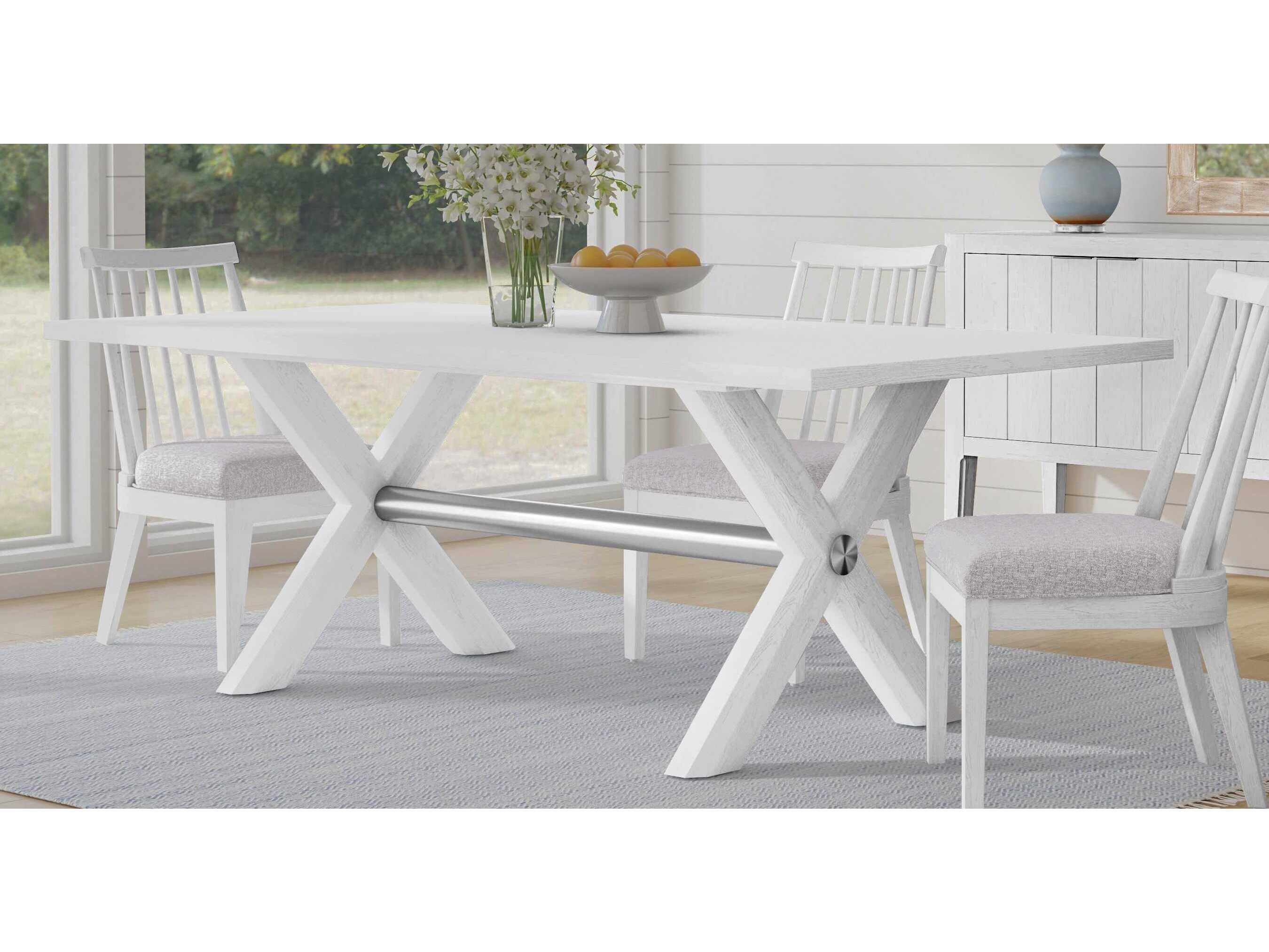 Bassett Mirror White Nadine Dining Table
