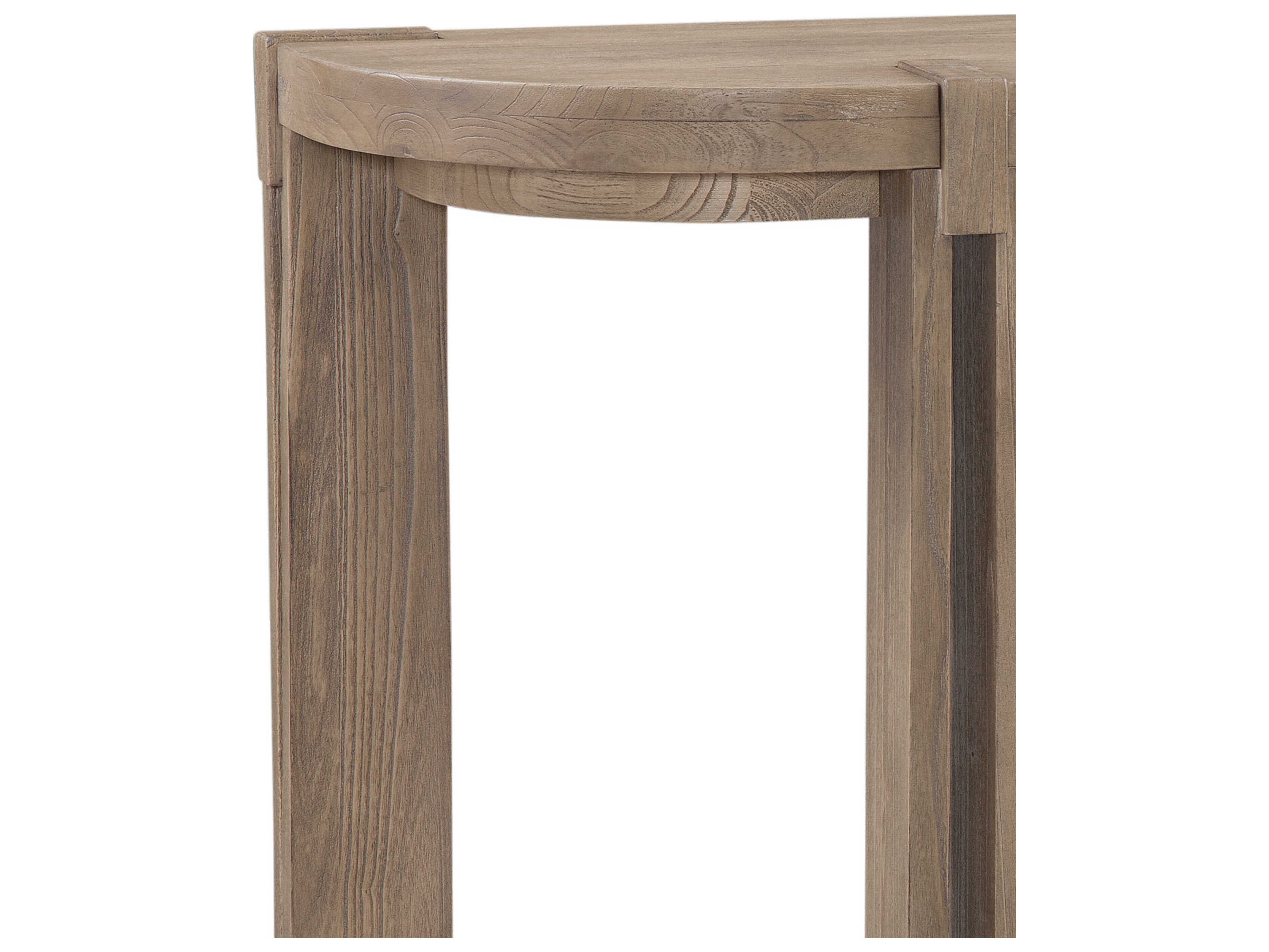 Bassett Mirror Mcguire Demilune Wood Gray Console Table