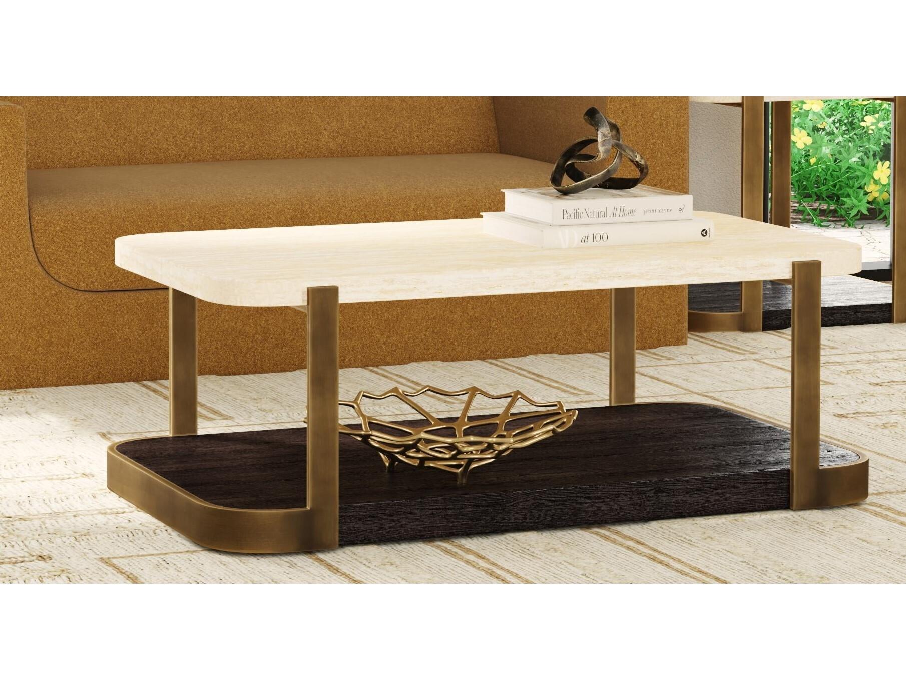 Bassett Mirror Avalon Rectangular Stone Coffee Table
