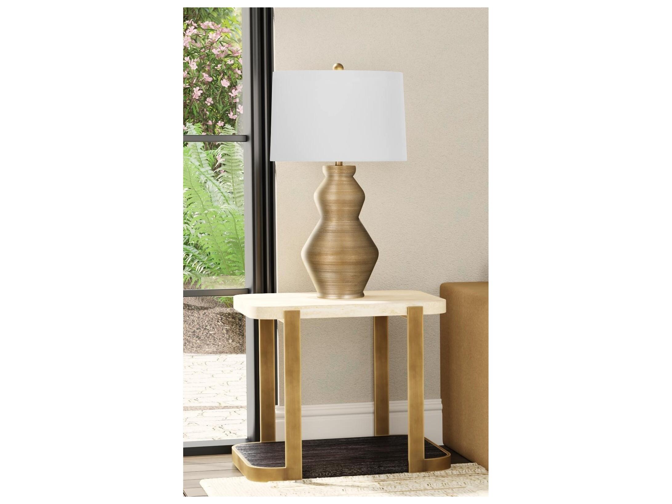 Bassett Mirror Avalon Square Stone End Table