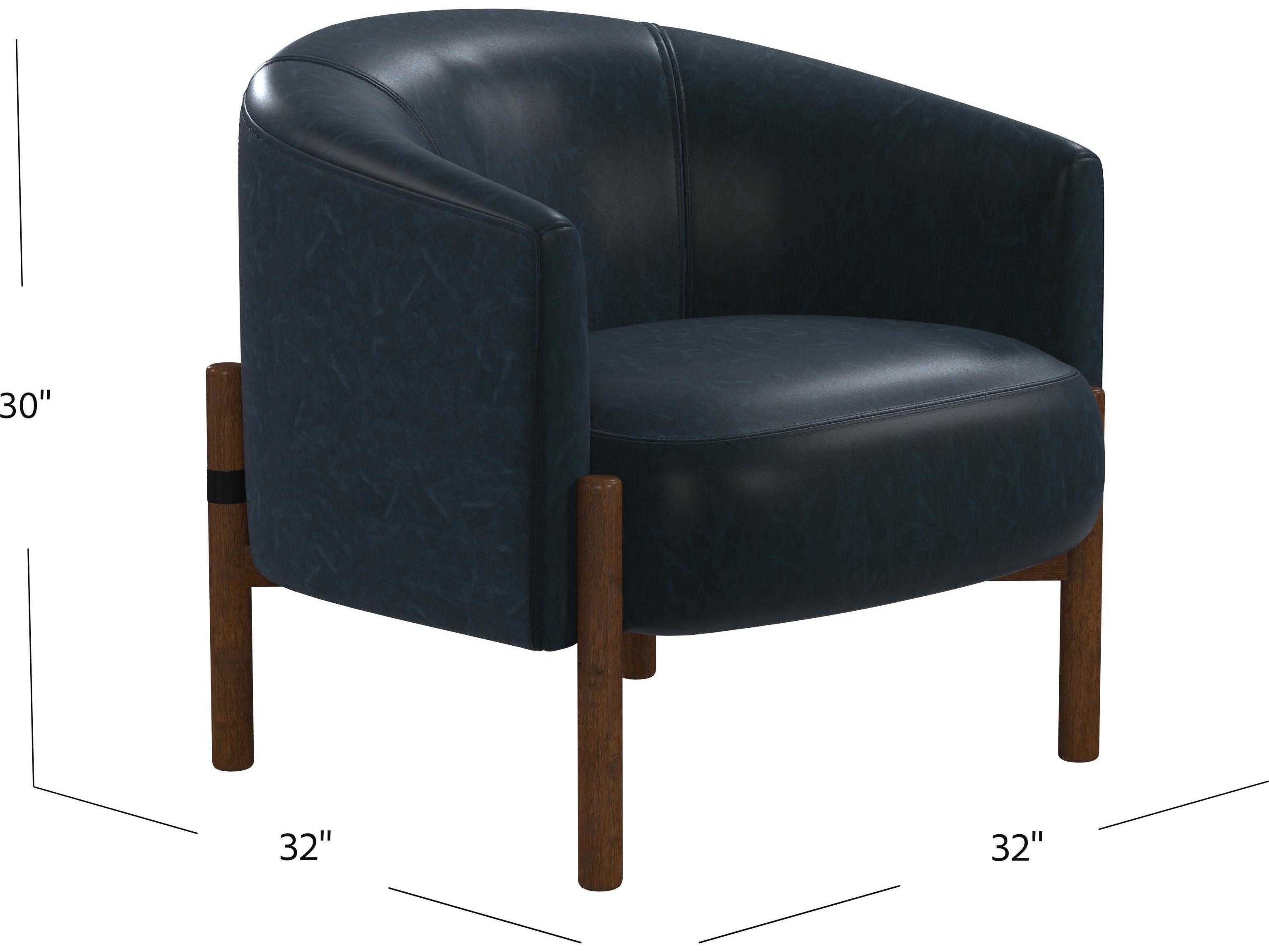 Bassett Mirror Higgins Blue Accent Chair