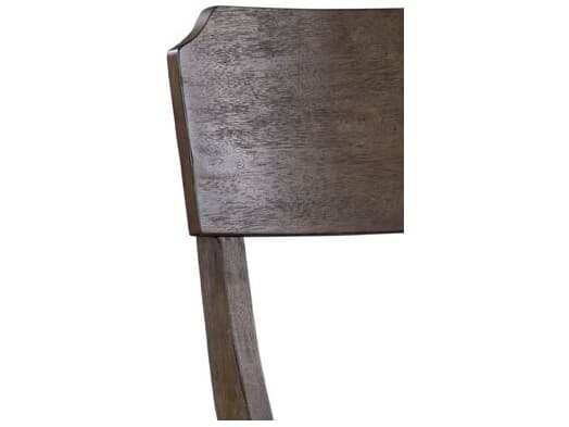 Bassett Mirror Kellan Rubberwood Gray Upholstered Side Dining Chair Set of 2