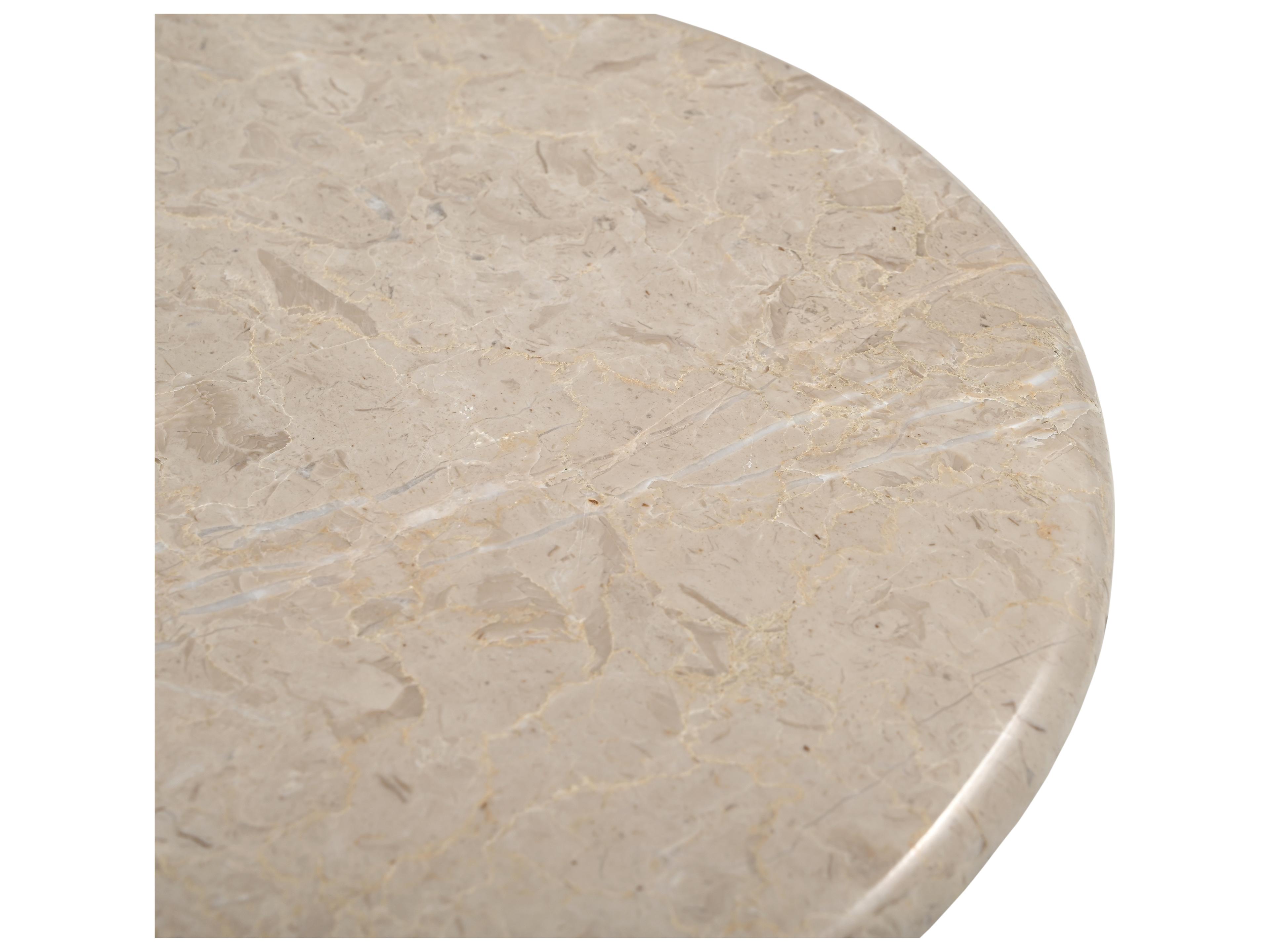 Bassett Mirror Abbey Round Marble End Table