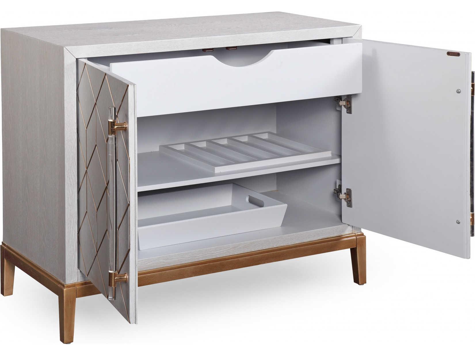 Bassett Mirror Perrine Wide Gray Accent Chest