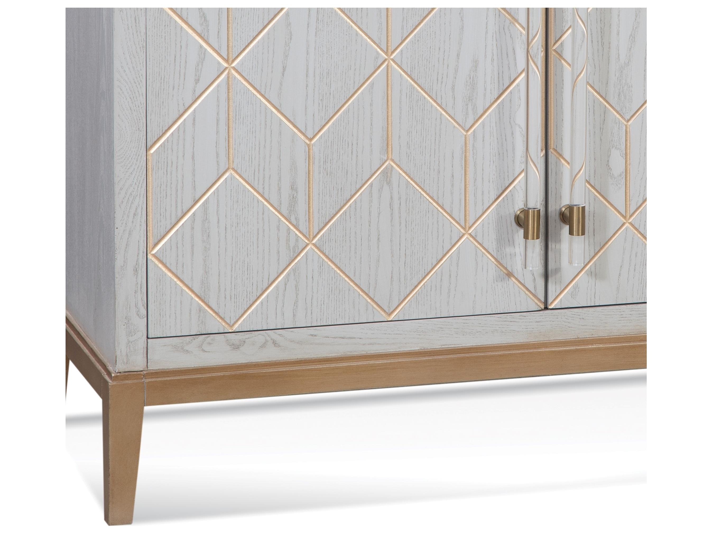 Bassett Mirror Perrine Wide Gray Accent Chest