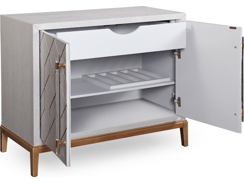 Bassett Mirror Perrine Wide Gray Accent Chest