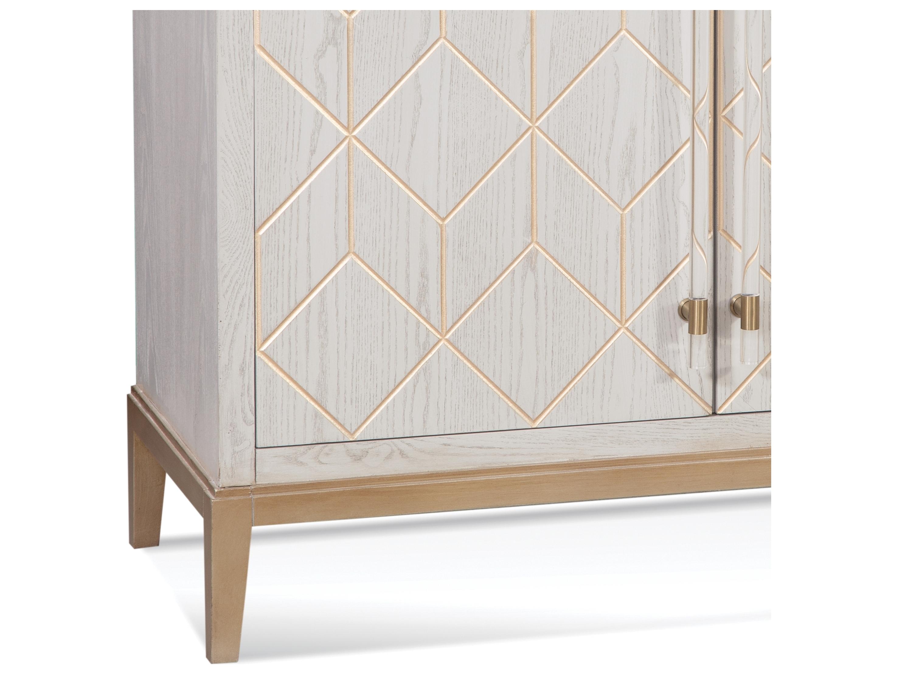 Bassett Mirror Gray Ash Wood Soft Graphite Wine Bar Cabine