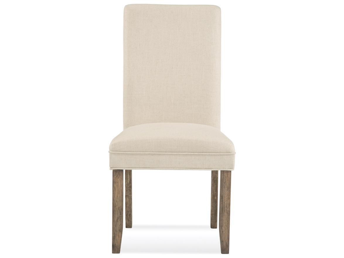 Bassett Mirror Colby Rubberwood Beige Upholstered Armless Dining Chair