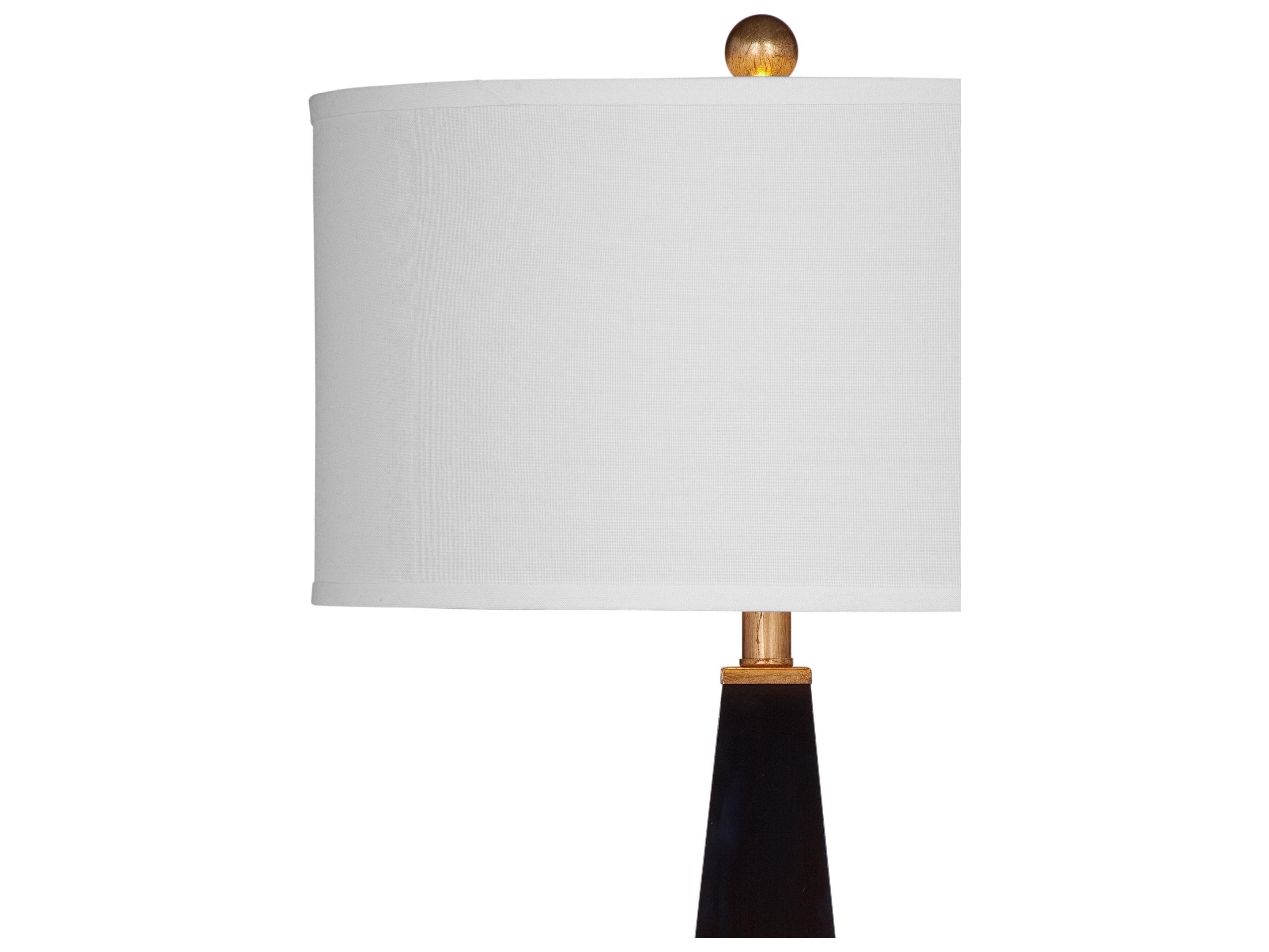 Bassett Mirror Elle Glossy Black Table Lamp