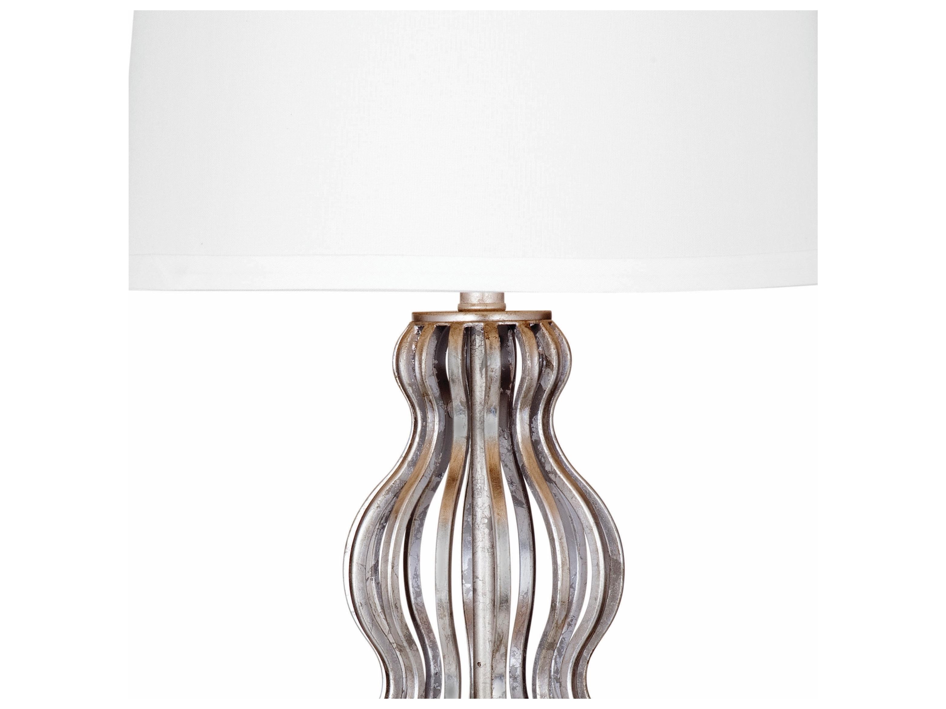 Bassett Mirror Sophie Silver Leaf Table Lamp