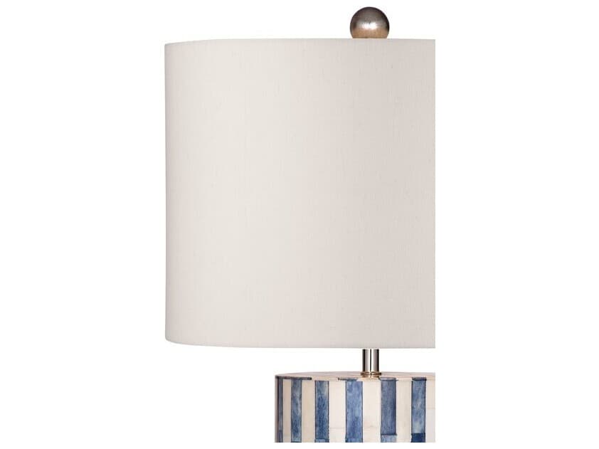 Bassett Mirror Iron White Blue Bone Buffet Lamp