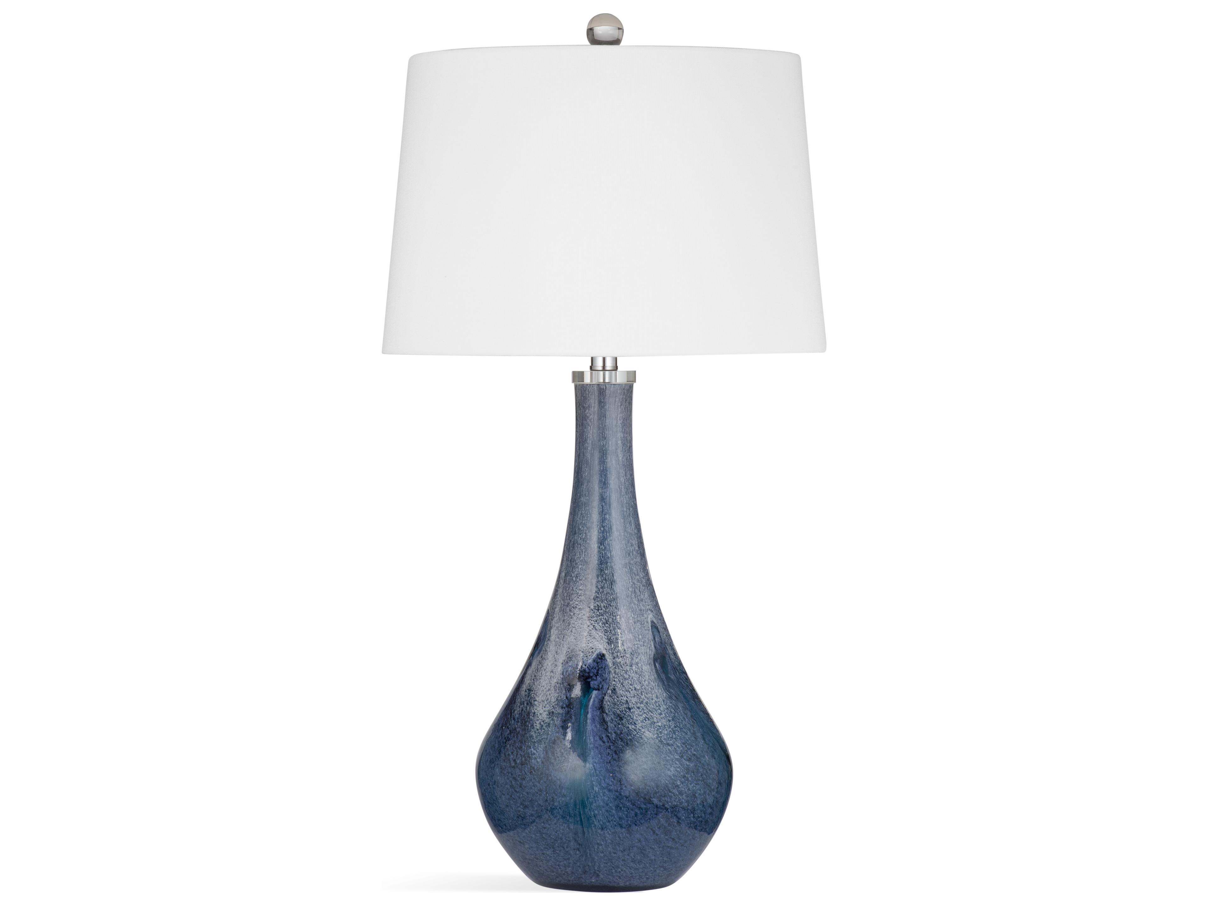 Bassett Mirror Blue Glass Buffet Lamp