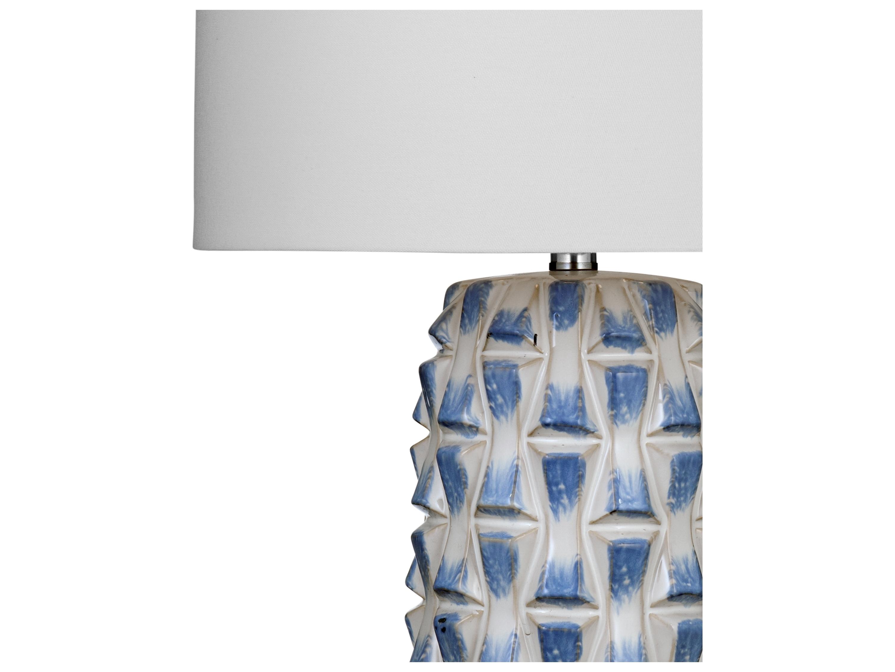 Bassett Mirror Blue White Table Lamp