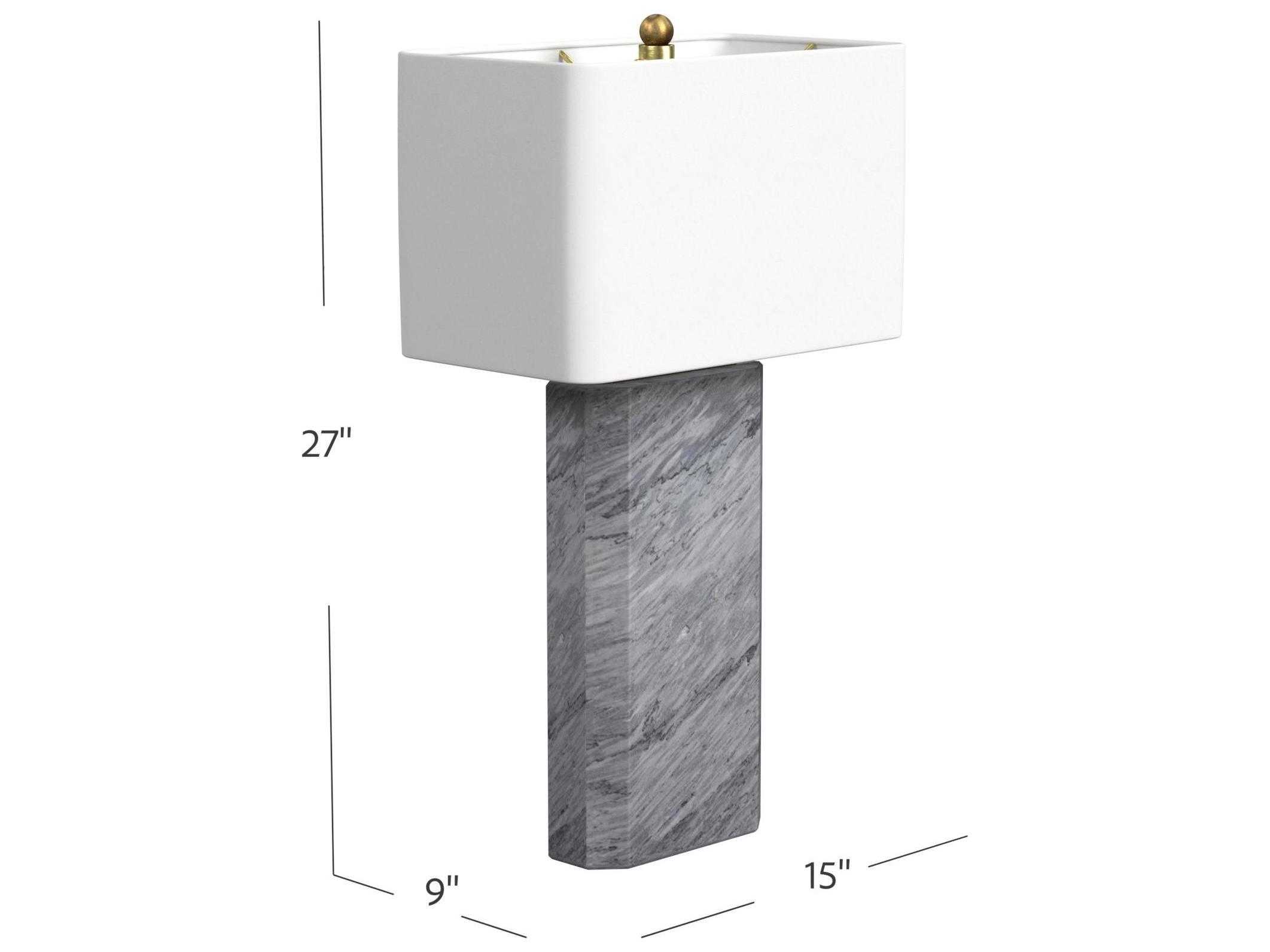 Bassett Mirror Grey Marble Buffet Lamp