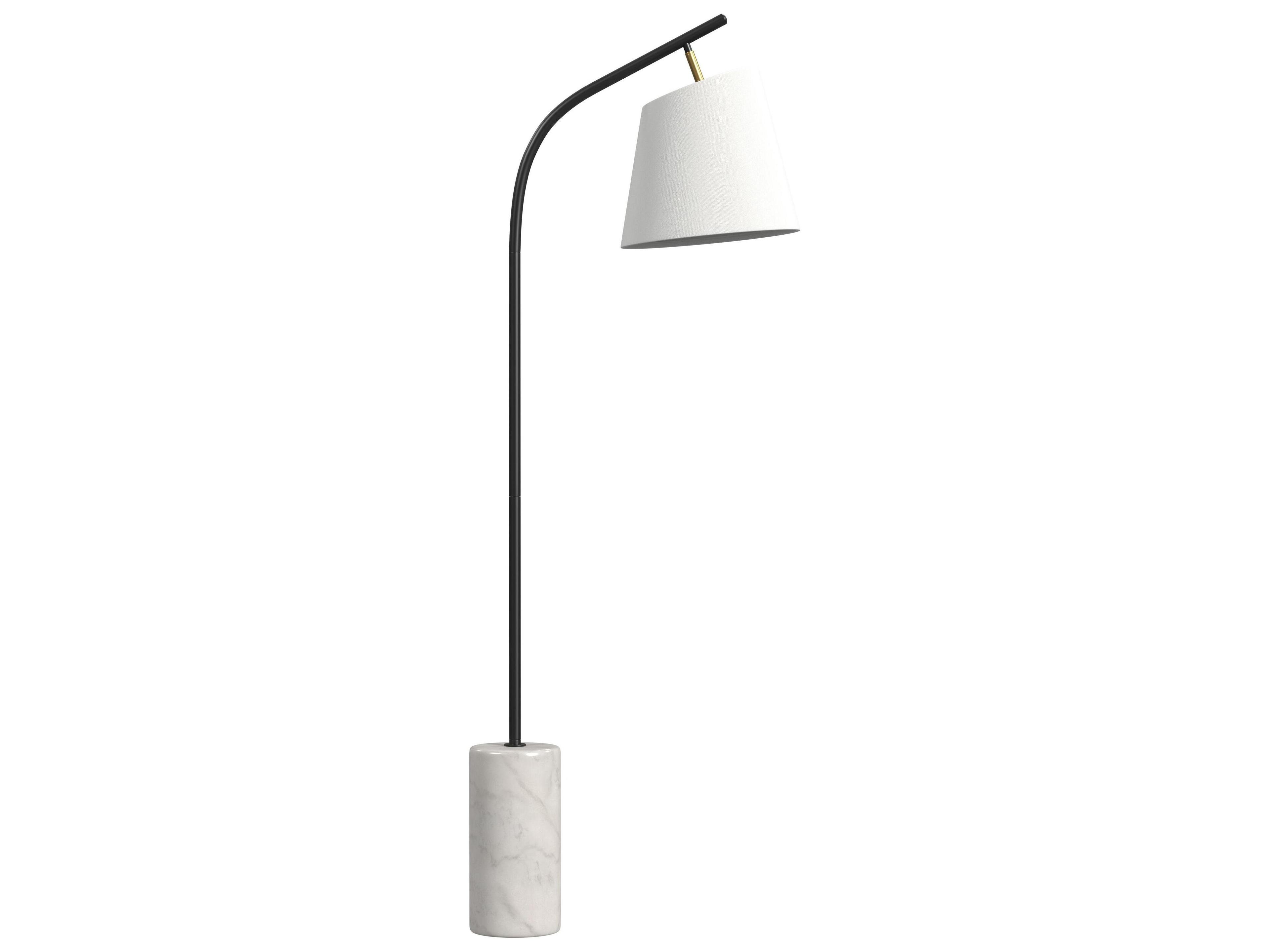 Bassett Mirror Studio Black White Floor Lamp