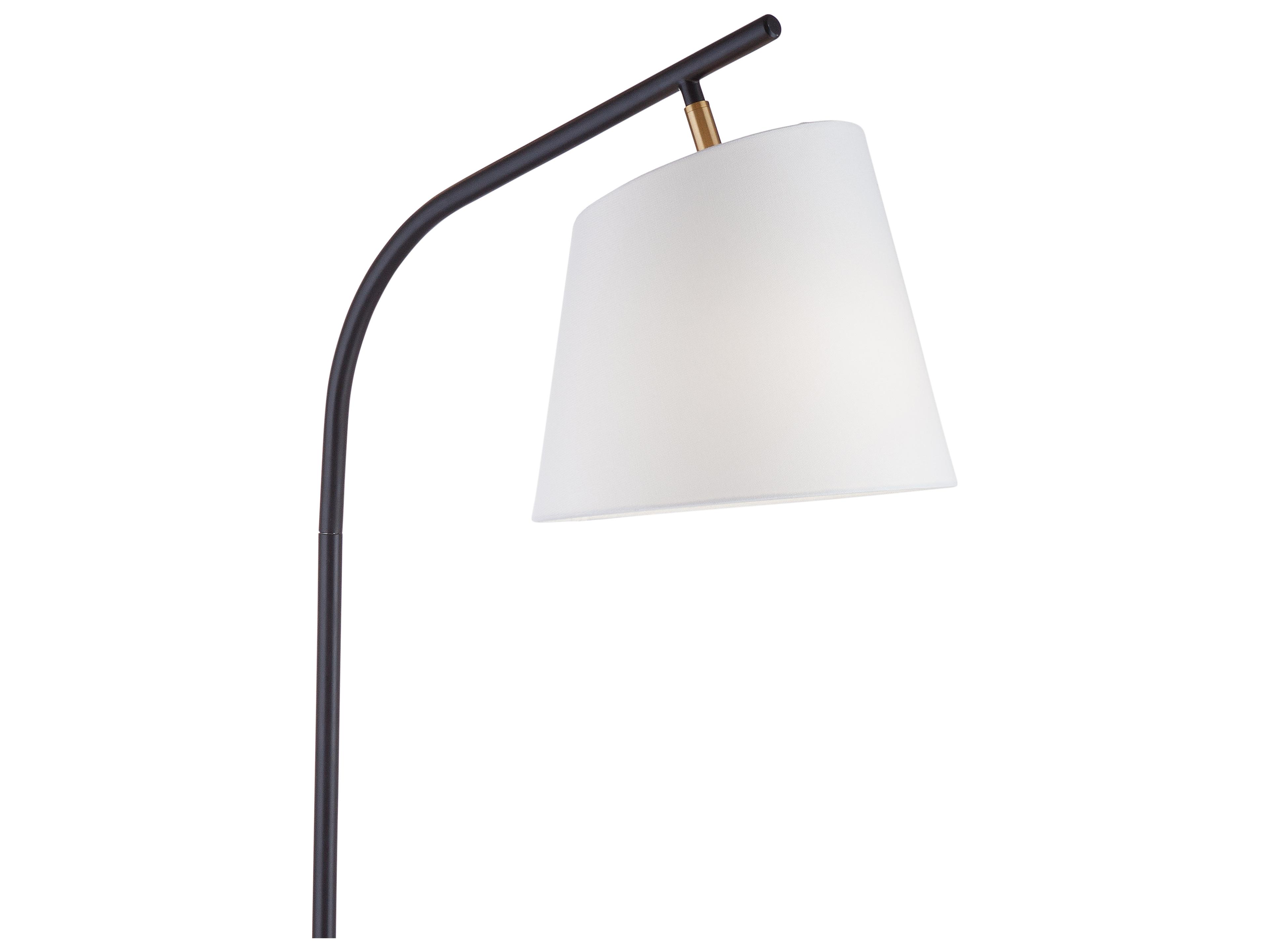 Bassett Mirror Studio Black White Floor Lamp