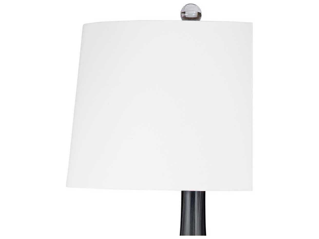 Bassett Mirror Black Black Glass Table Lamp