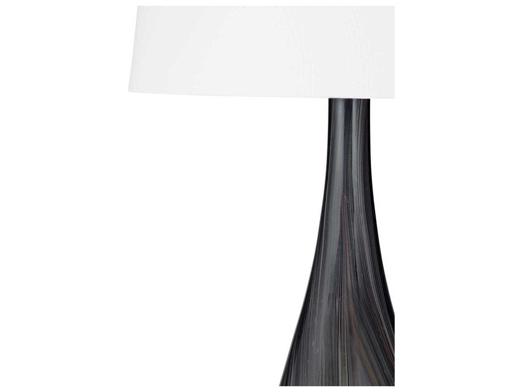 Bassett Mirror Black Black Glass Table Lamp