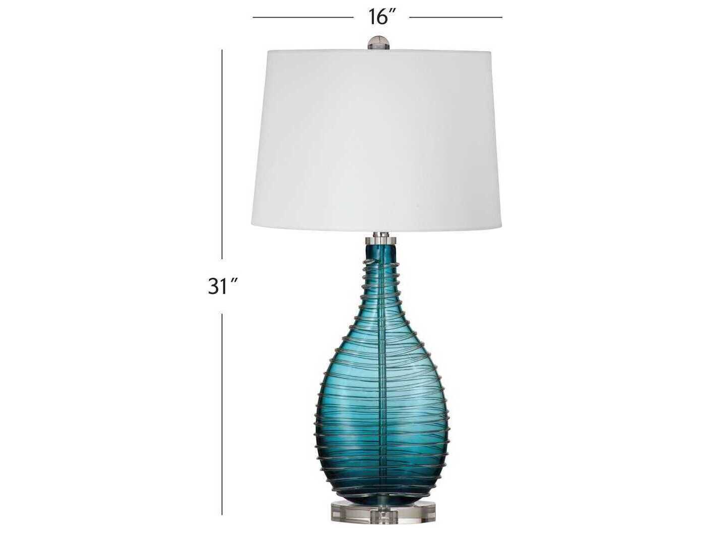 Bassett Mirror Blue Andorra Table Lamp