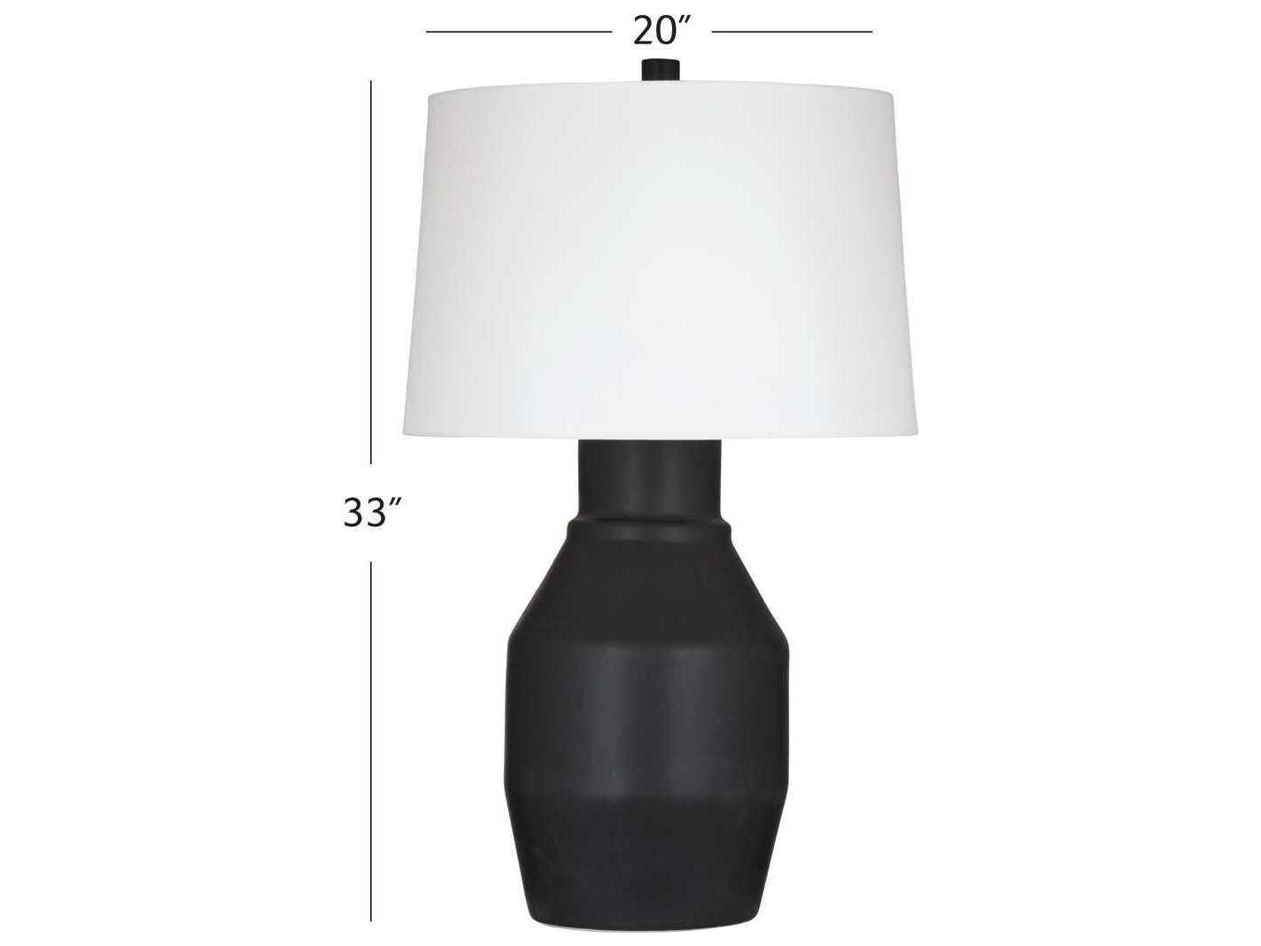 Bassett Mirror Black Lowndes Table Lamp