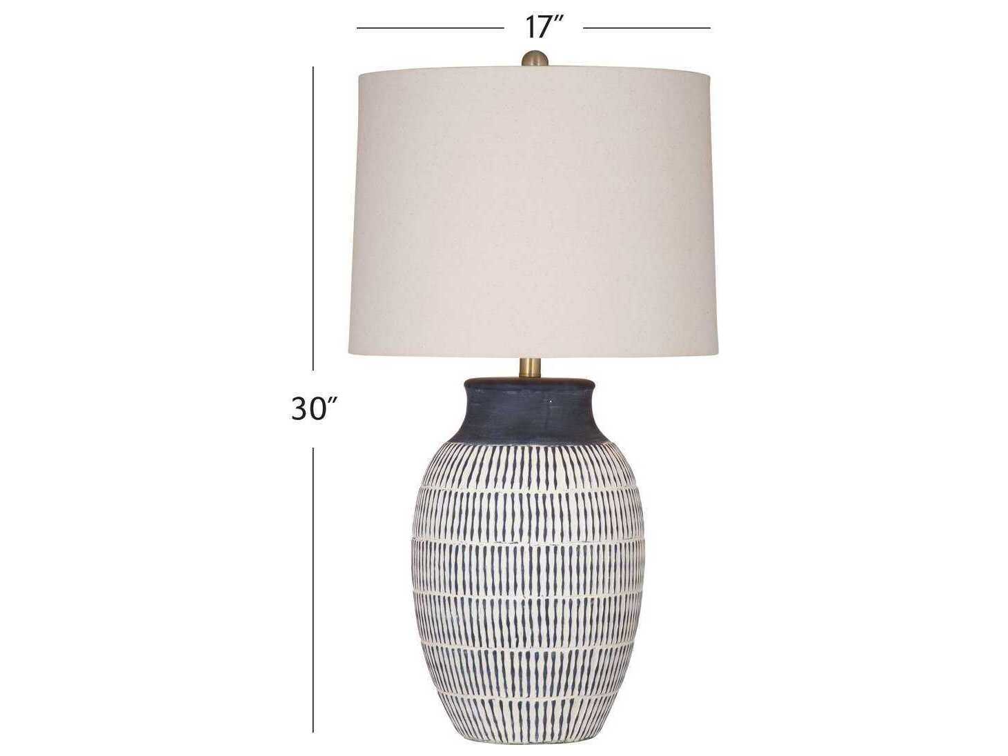 Bassett Mirror Blue Marrengo Table Lamp