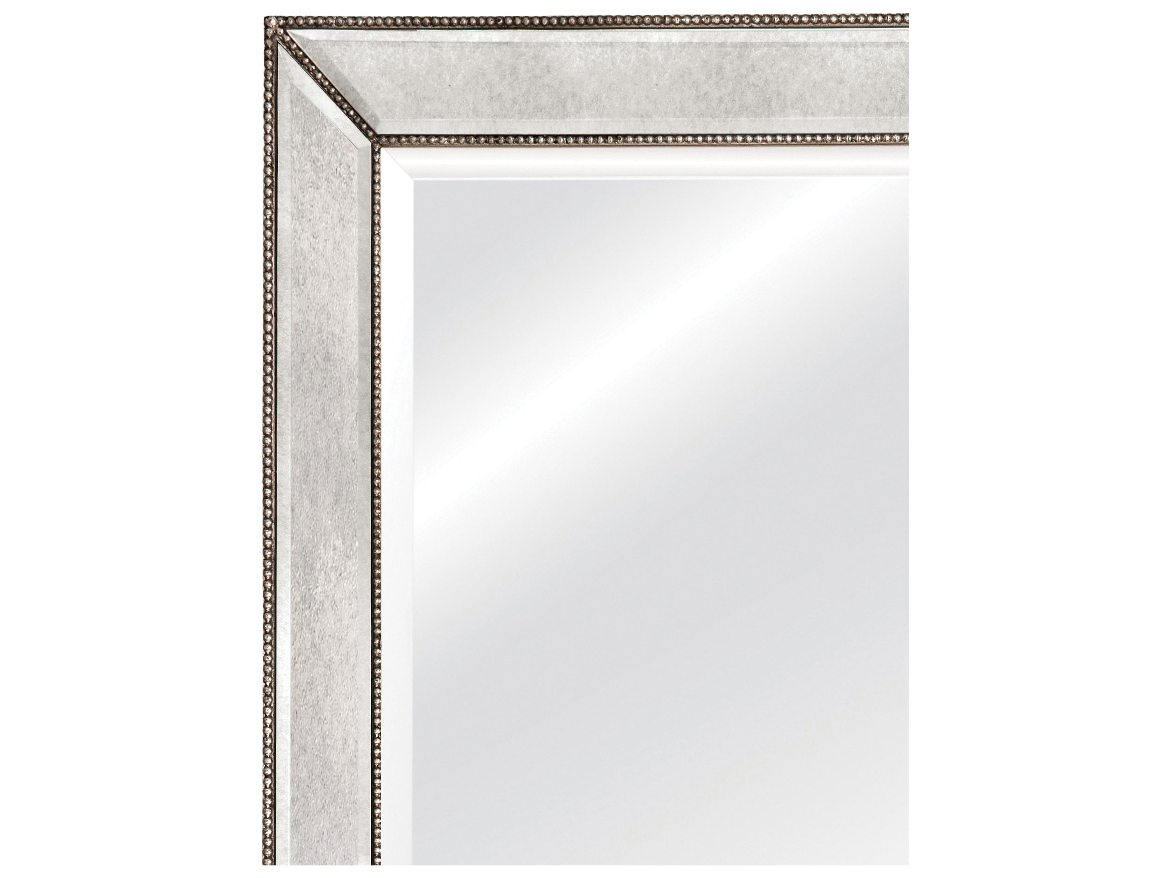 Bassett Mirror Hollywood Glam Beaded Rectangular Leaner Floor Mirror