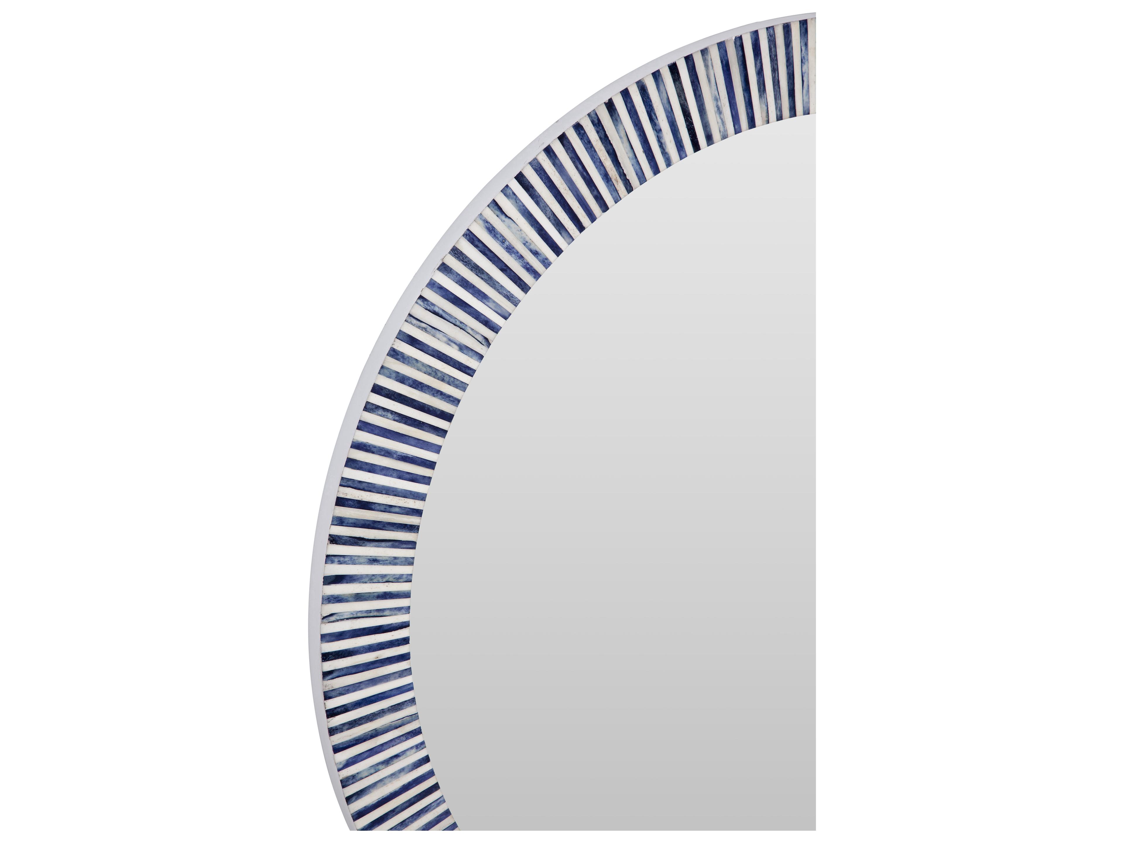 Bassett Mirror Radial Bone Round Wall Mirror