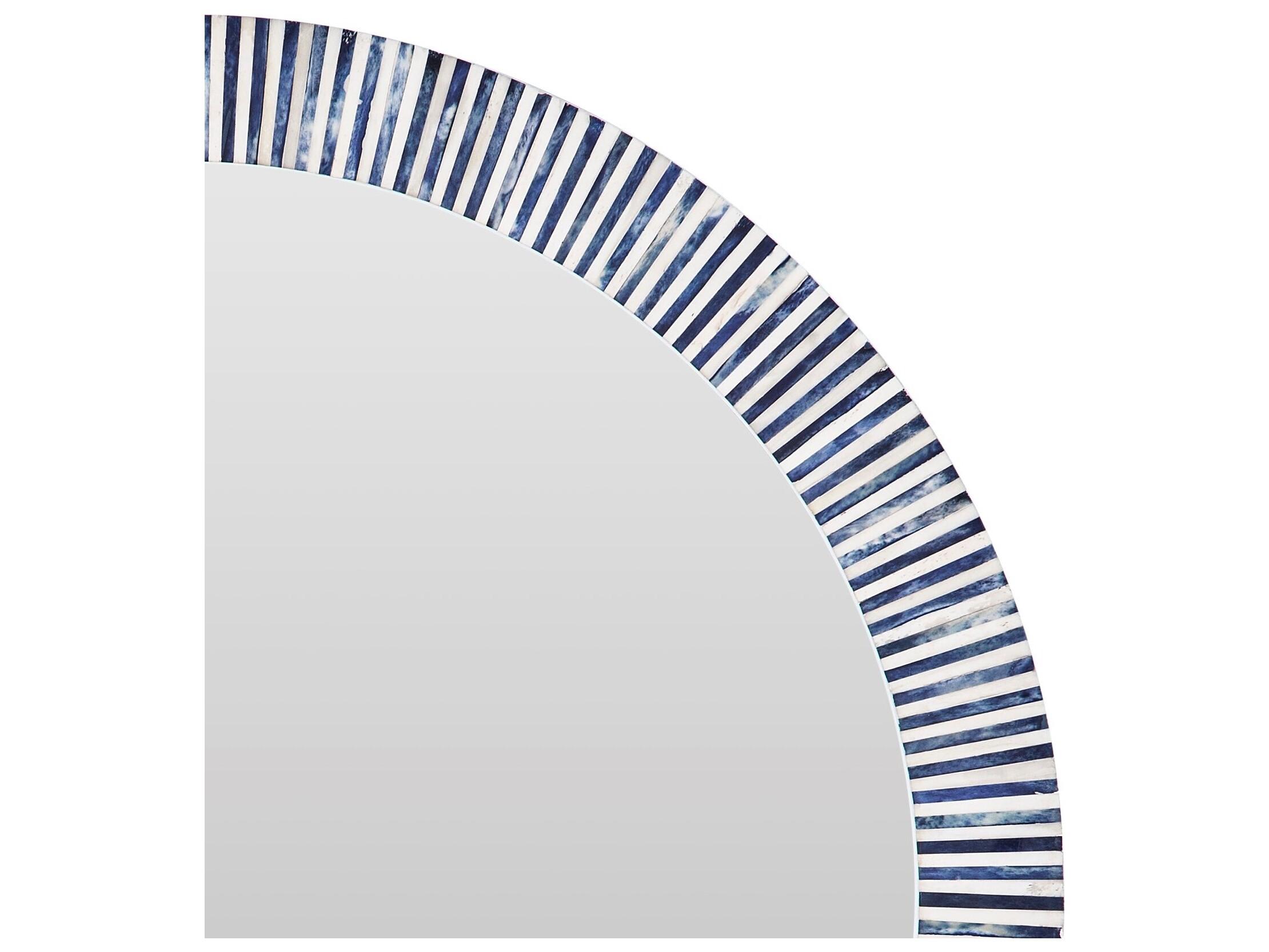 Bassett Mirror Radial Bone Round Wall Mirror