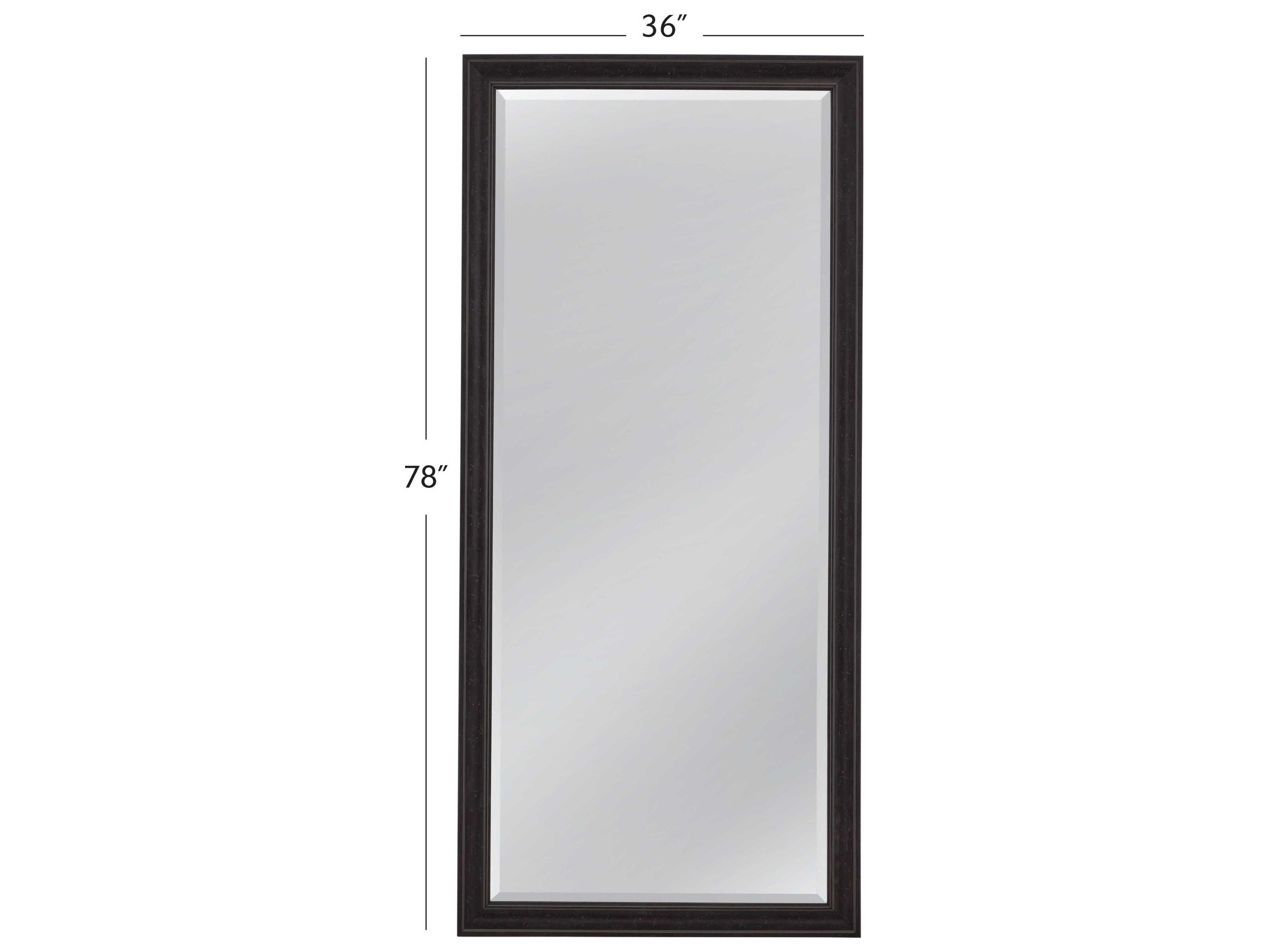 Bassett Mirror Mattern Black Floor Rectangular