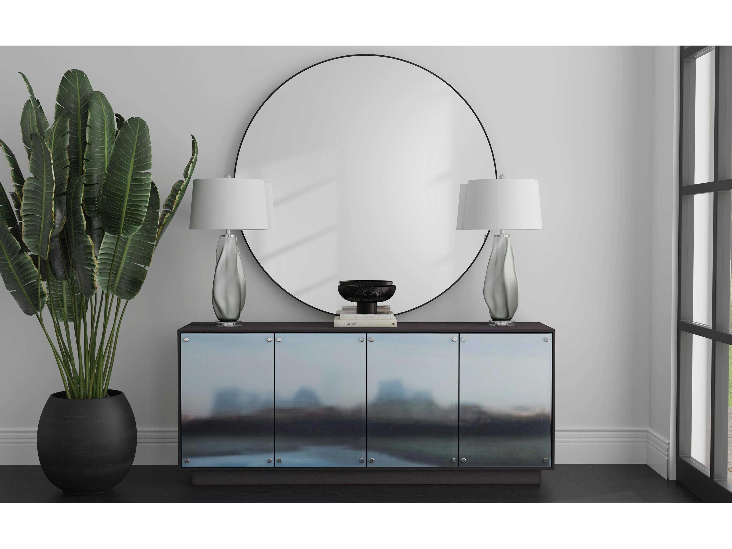 Bassett Mirror Eltham Black Wall Round