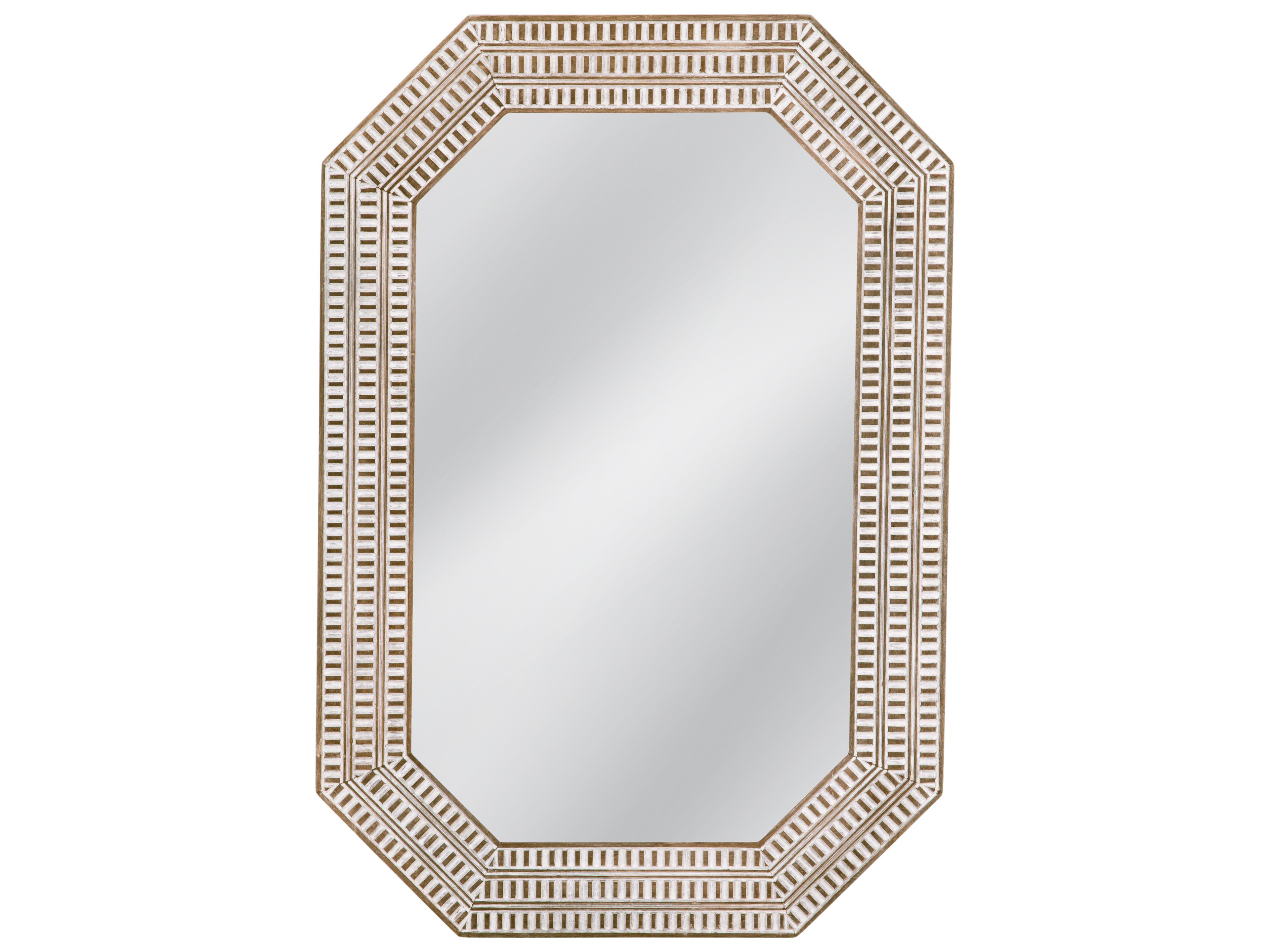 Bassett Mirror Michael White Washed Wall Mirror