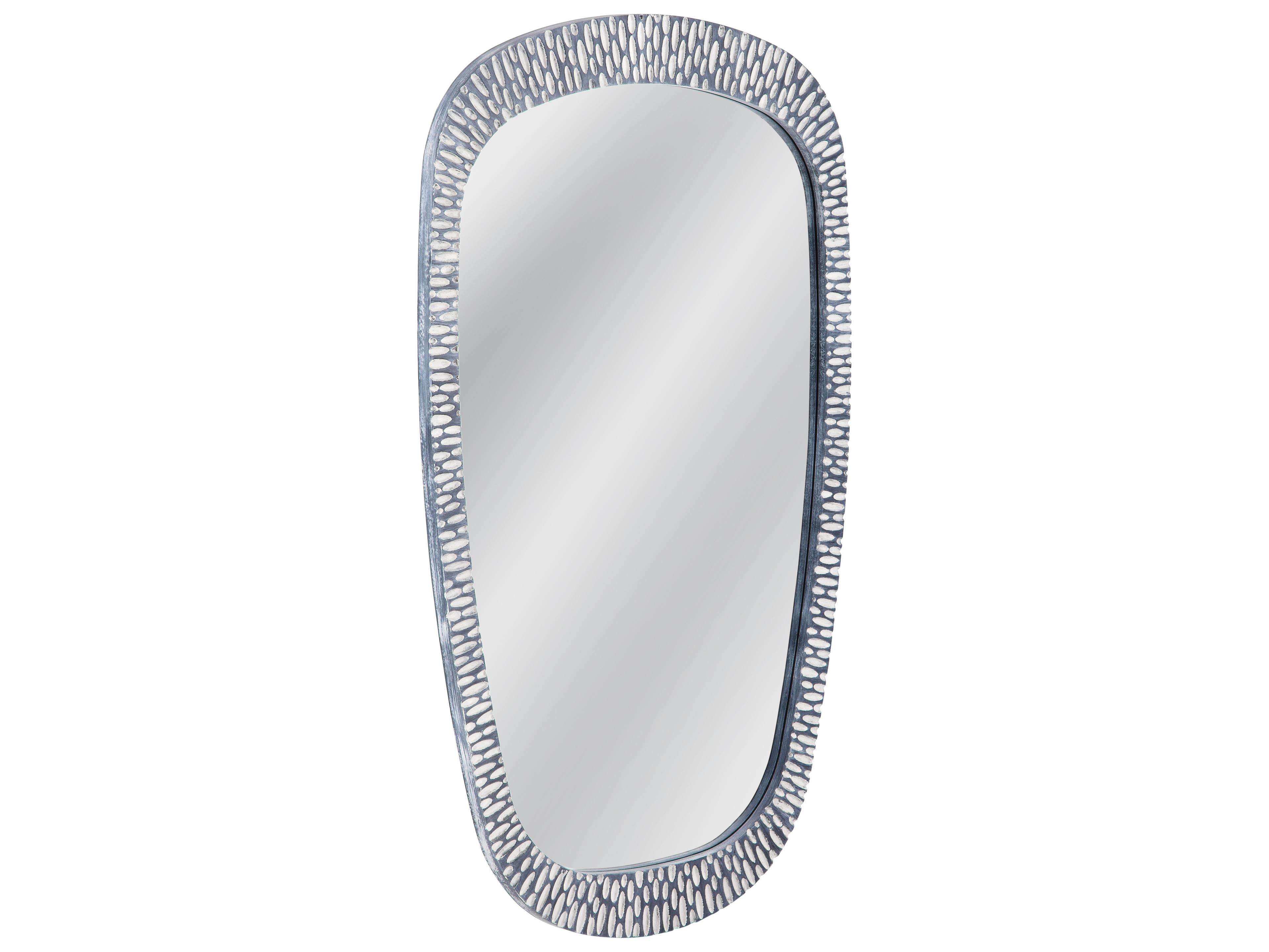 Bassett Mirror Maddox Distressed Gray Wall Mirror