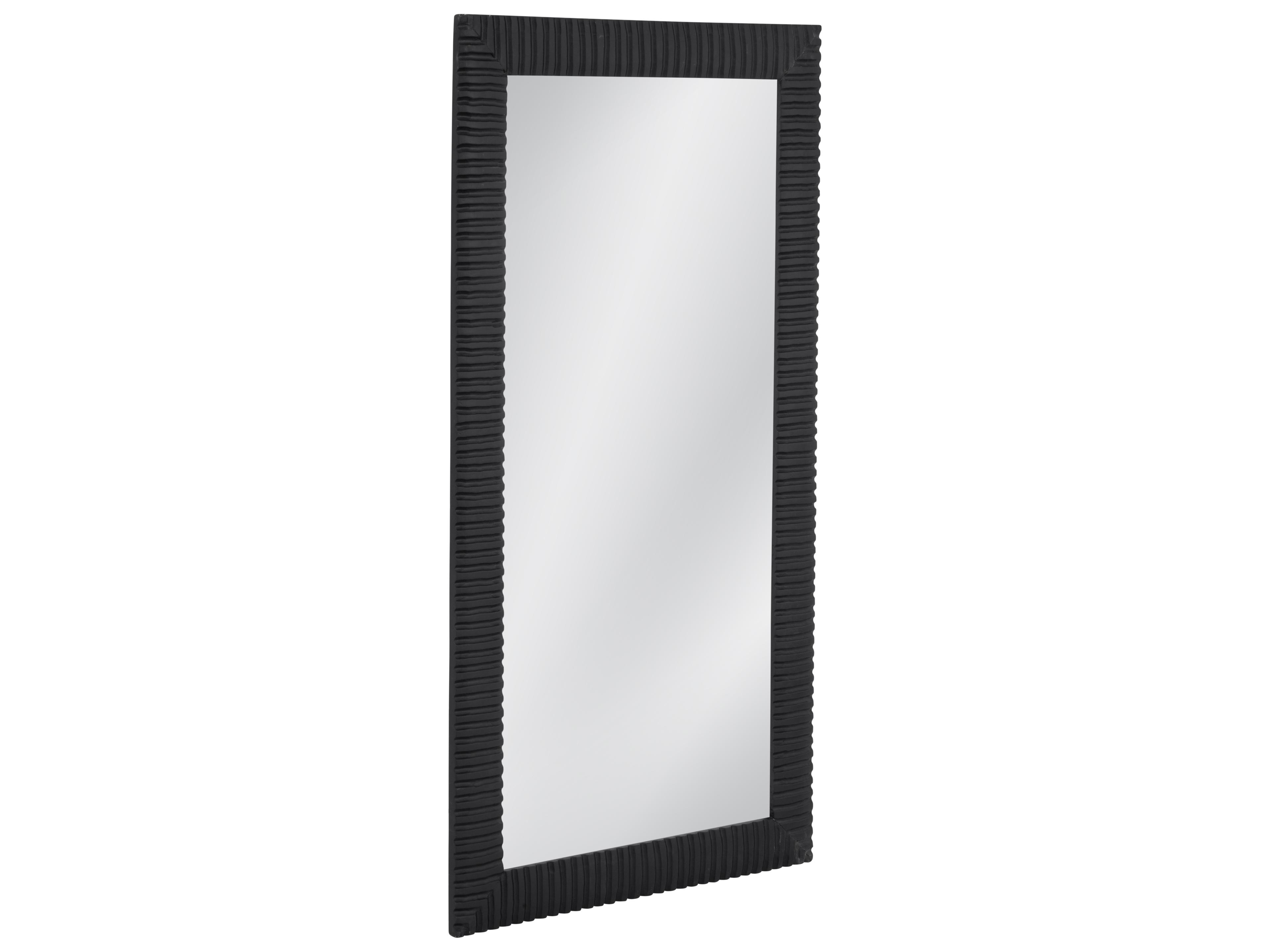 Bassett Mirror Lithea Matte Black Rectangular Floor Mirror