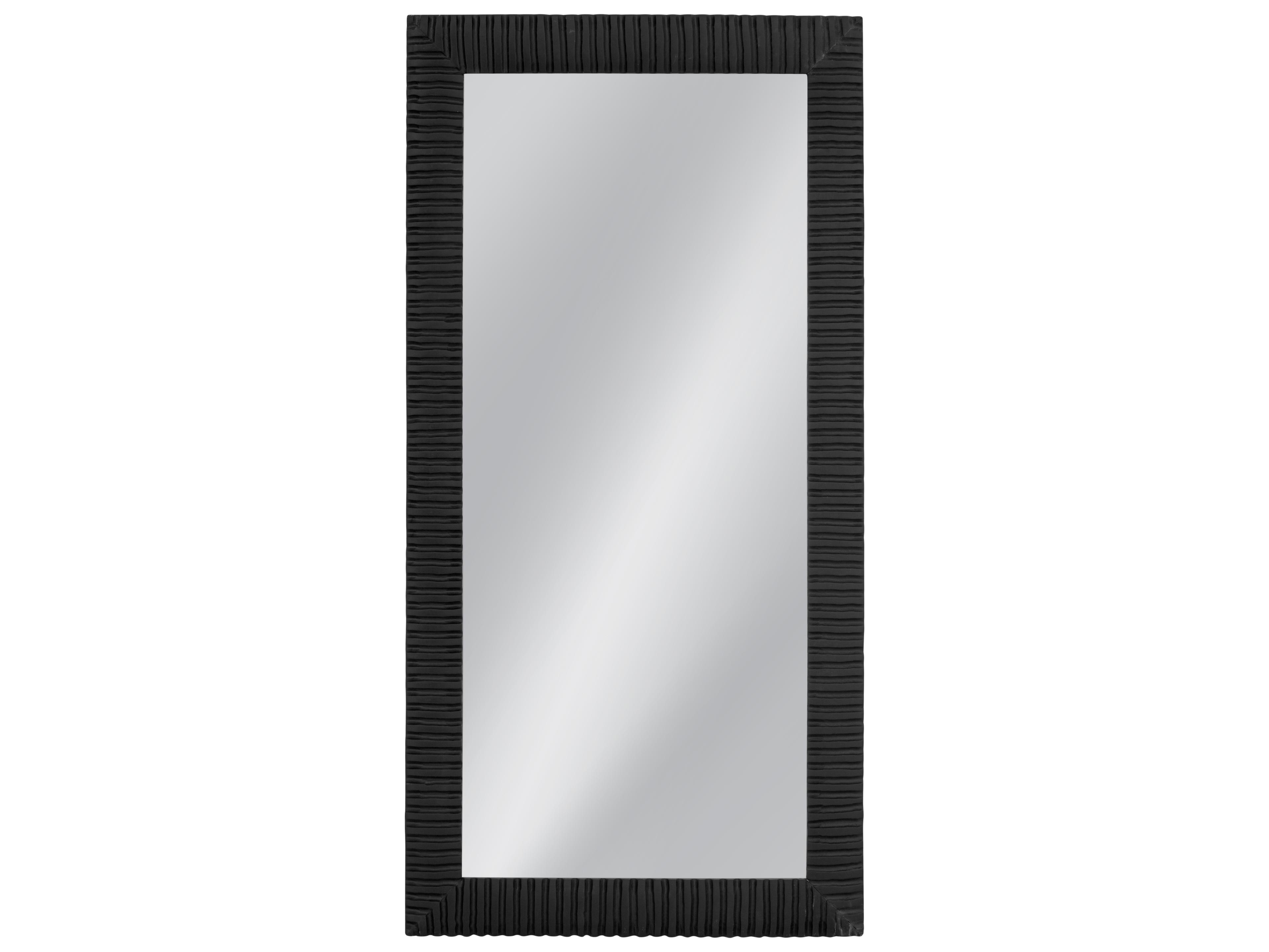 Bassett Mirror Lithea Matte Black Rectangular Floor Mirror