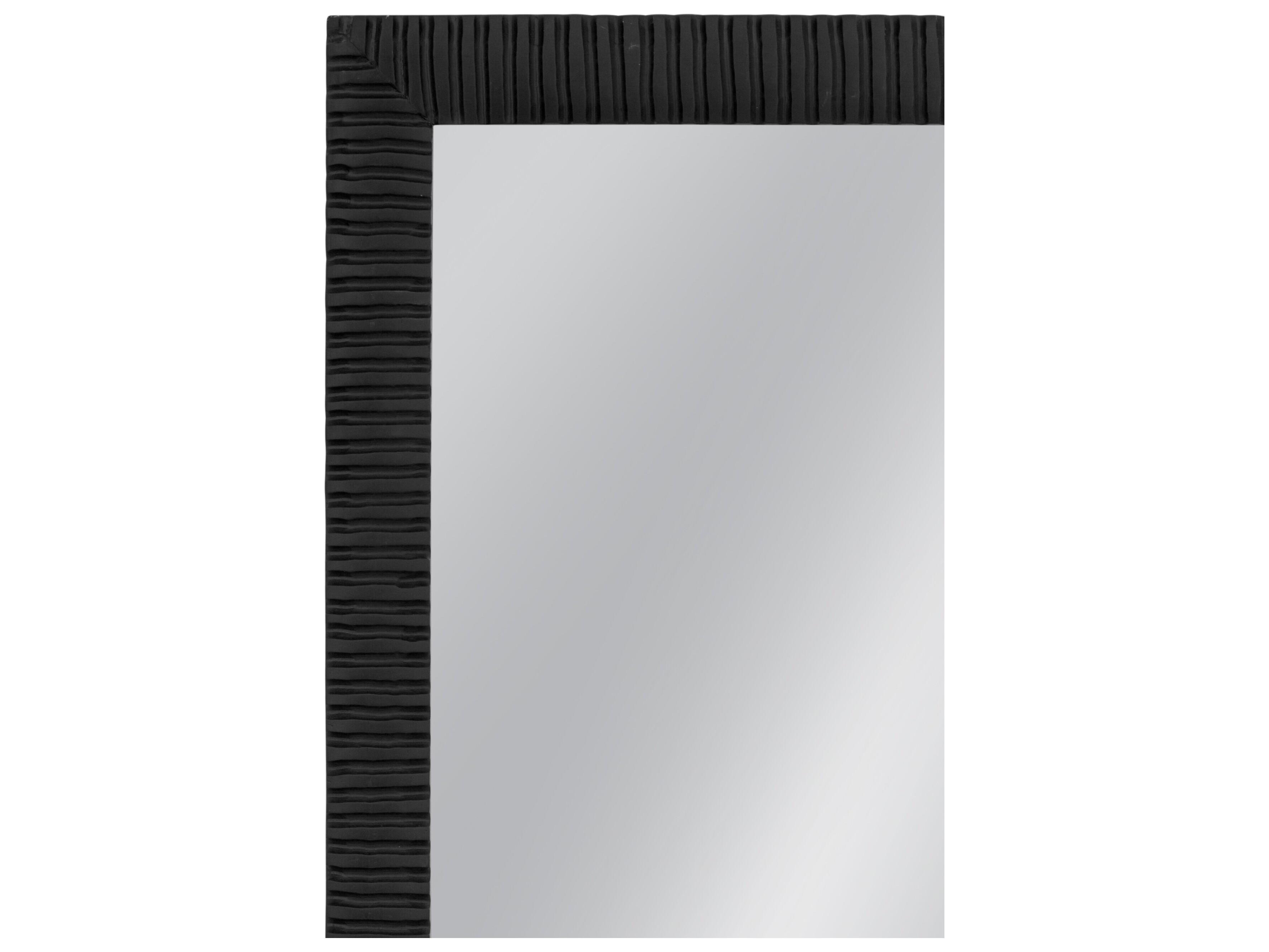 Bassett Mirror Lithea Matte Black Rectangular Floor Mirror