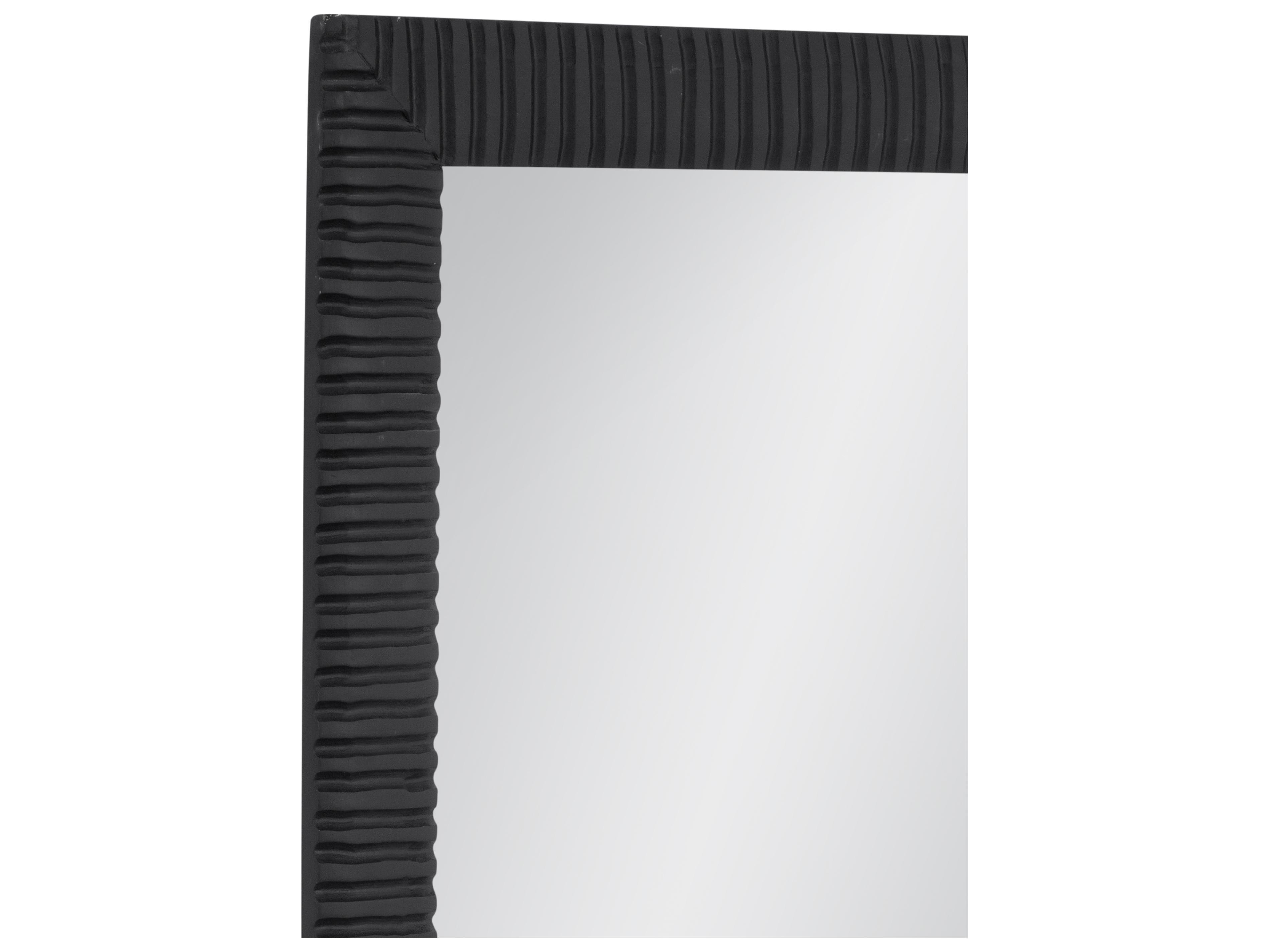 Bassett Mirror Lithea Matte Black Rectangular Floor Mirror