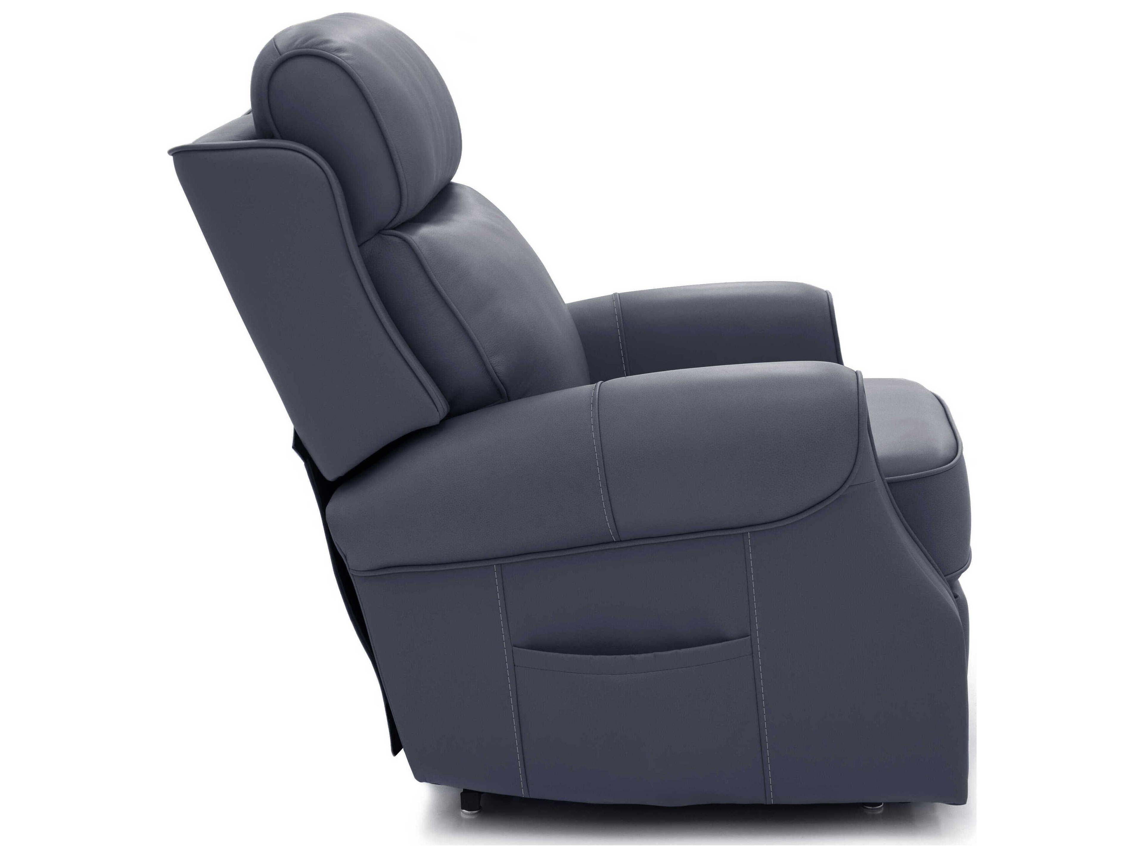 Barcalounger Lux Recline & Lift Lance Sorrento Ocean Gray Faux Leather Recliner