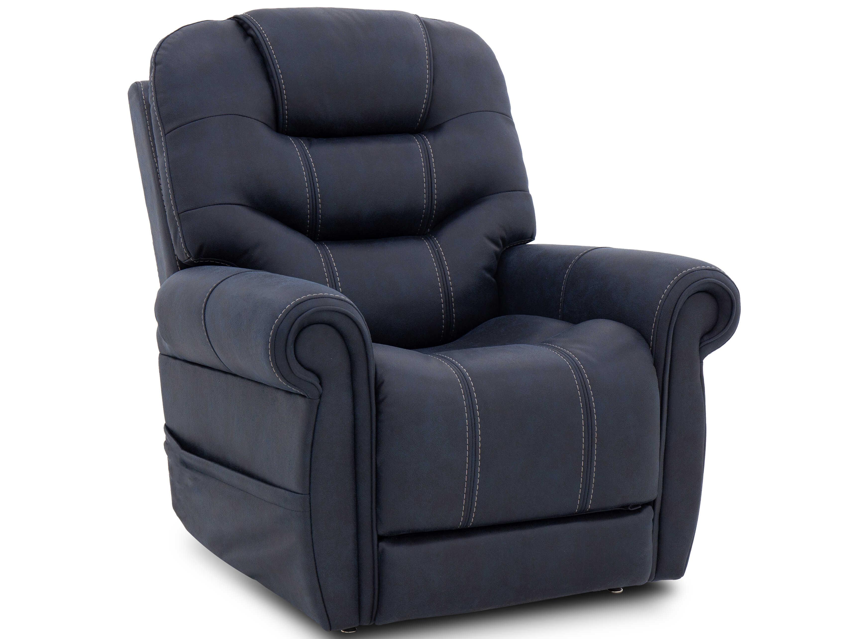 Barcalounger Lux Recline & Lift Lucas Canyon Ocean Blue Upholstered Recliner
