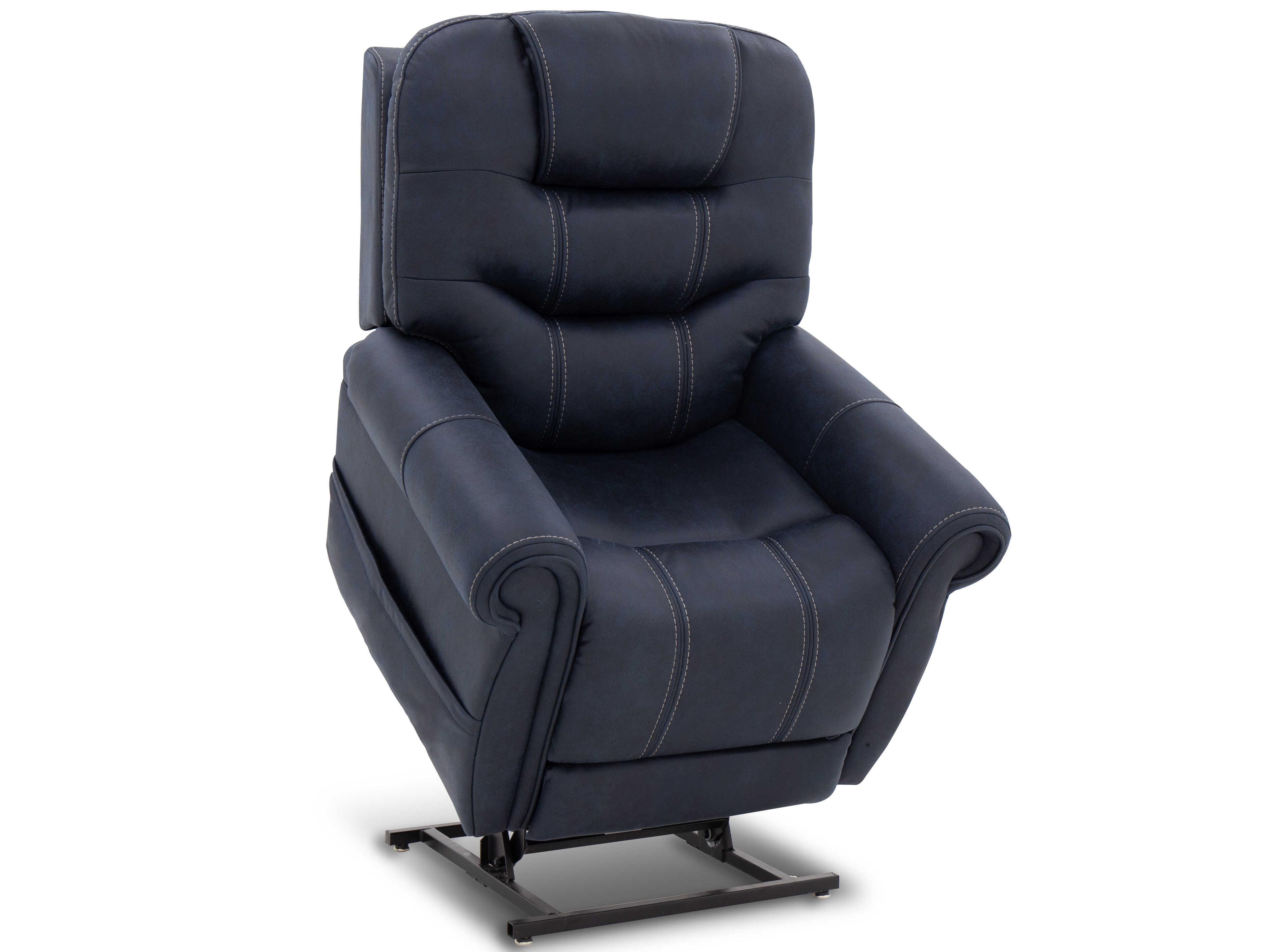 Barcalounger Lux Recline & Lift Lucas Canyon Ocean Blue Upholstered Recliner