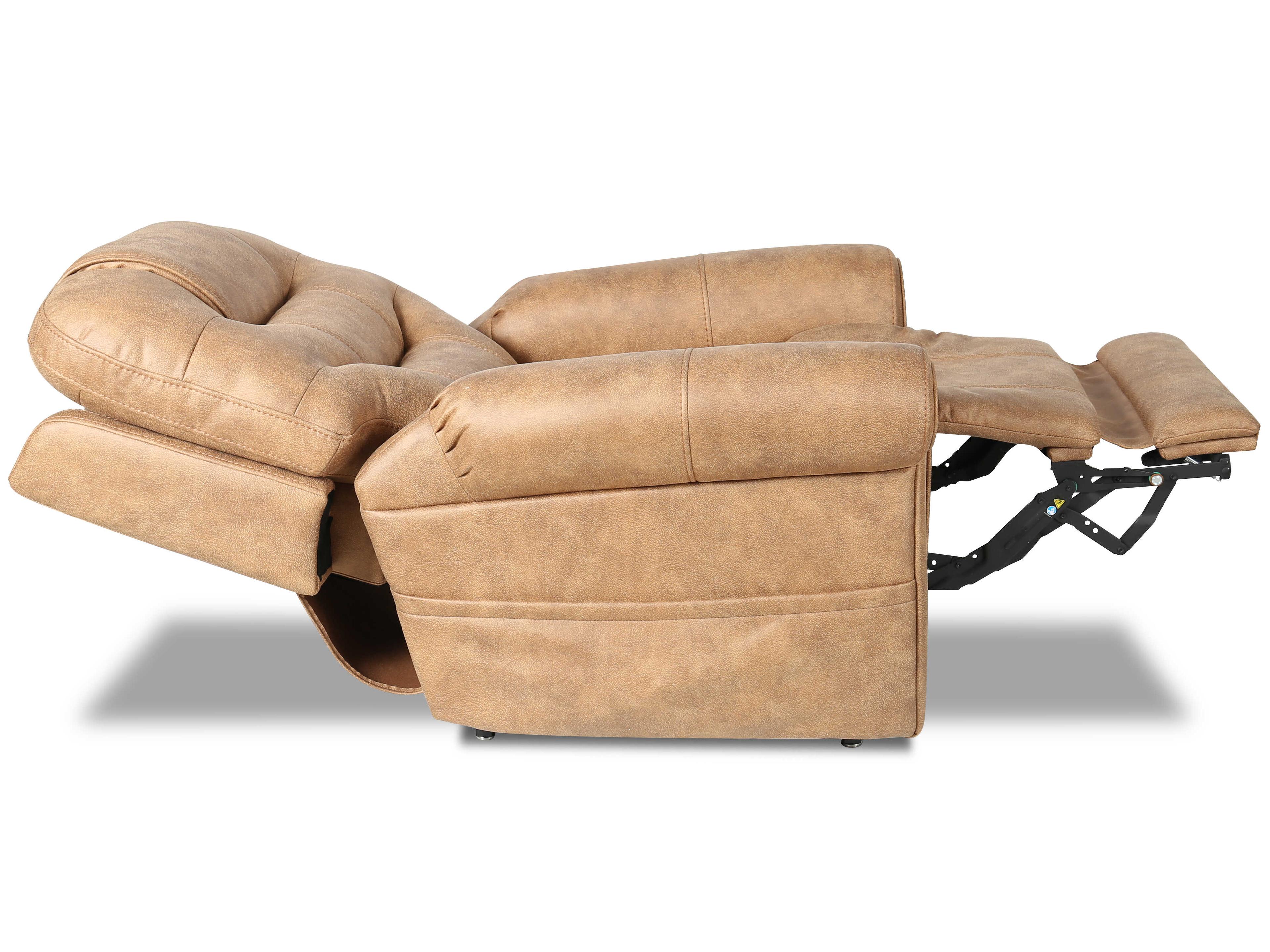 Barcalounger Lux Recline & Lift Lucas Canyon Silt Tan Upholstered Recliner