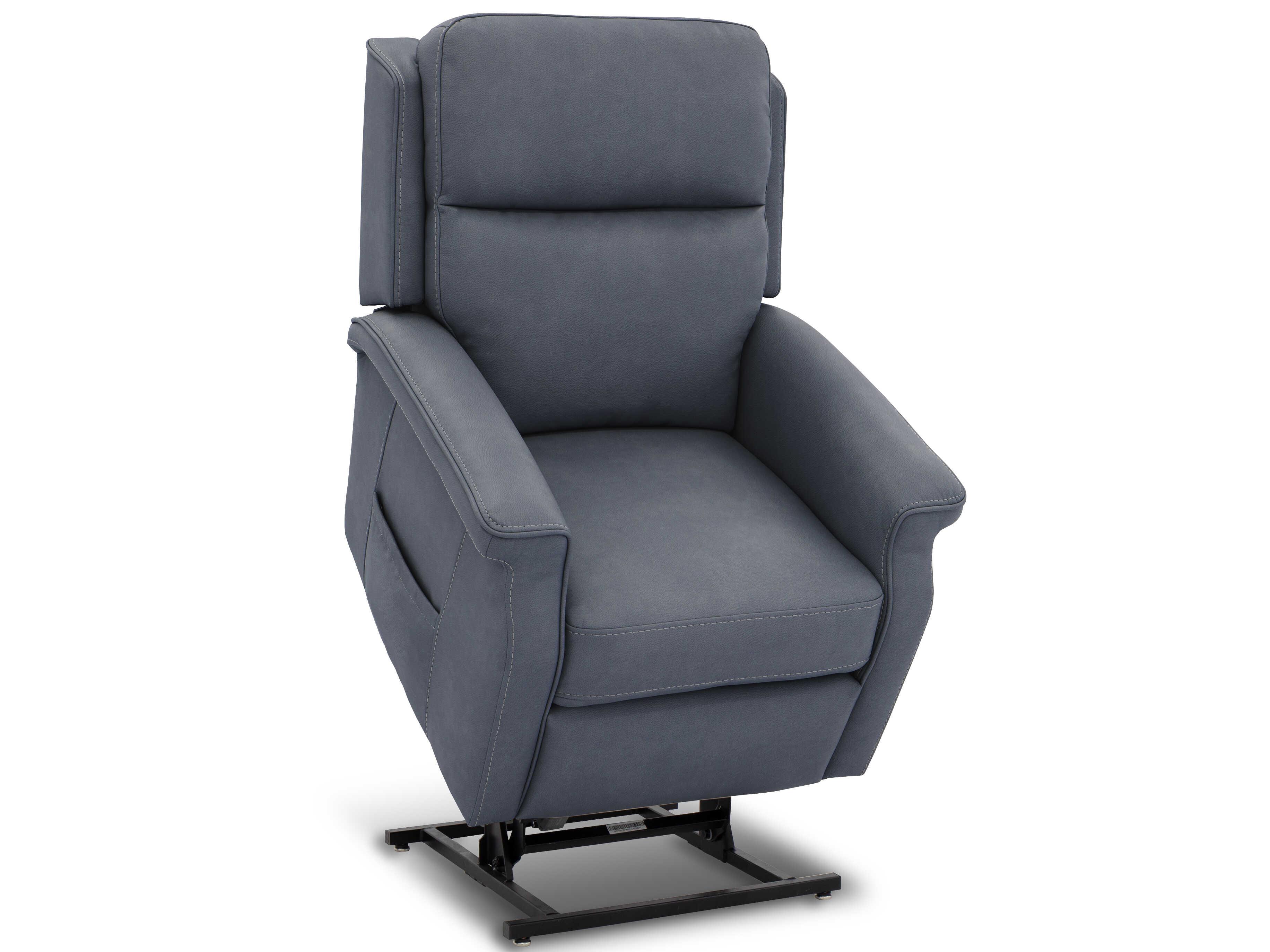 Barcalounger Lux Recline & Lift Lena Cappriccio Slate Gray Upholstered Recliner