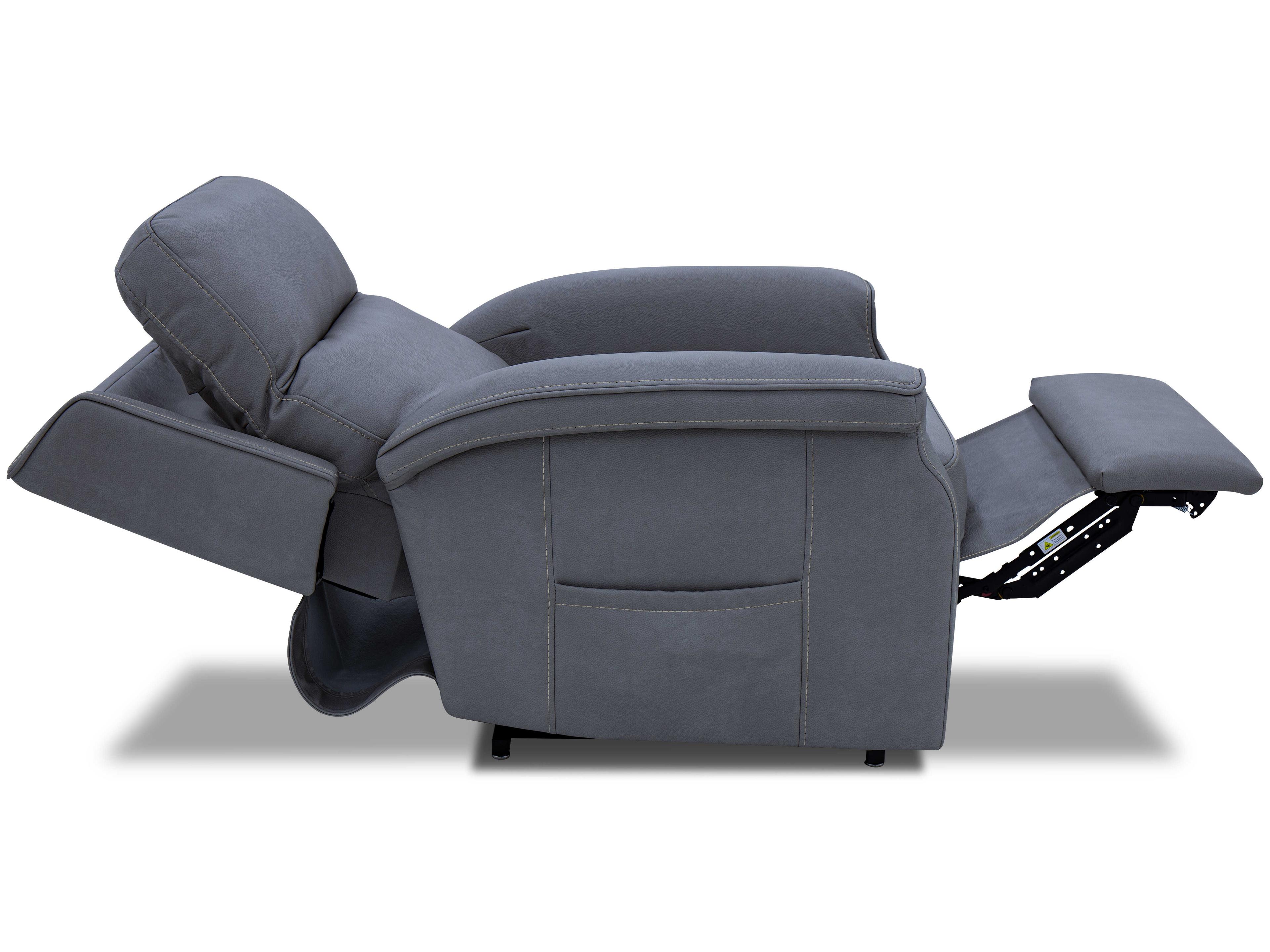 Barcalounger Lux Recline & Lift Lena Cappriccio Slate Gray Upholstered Recliner