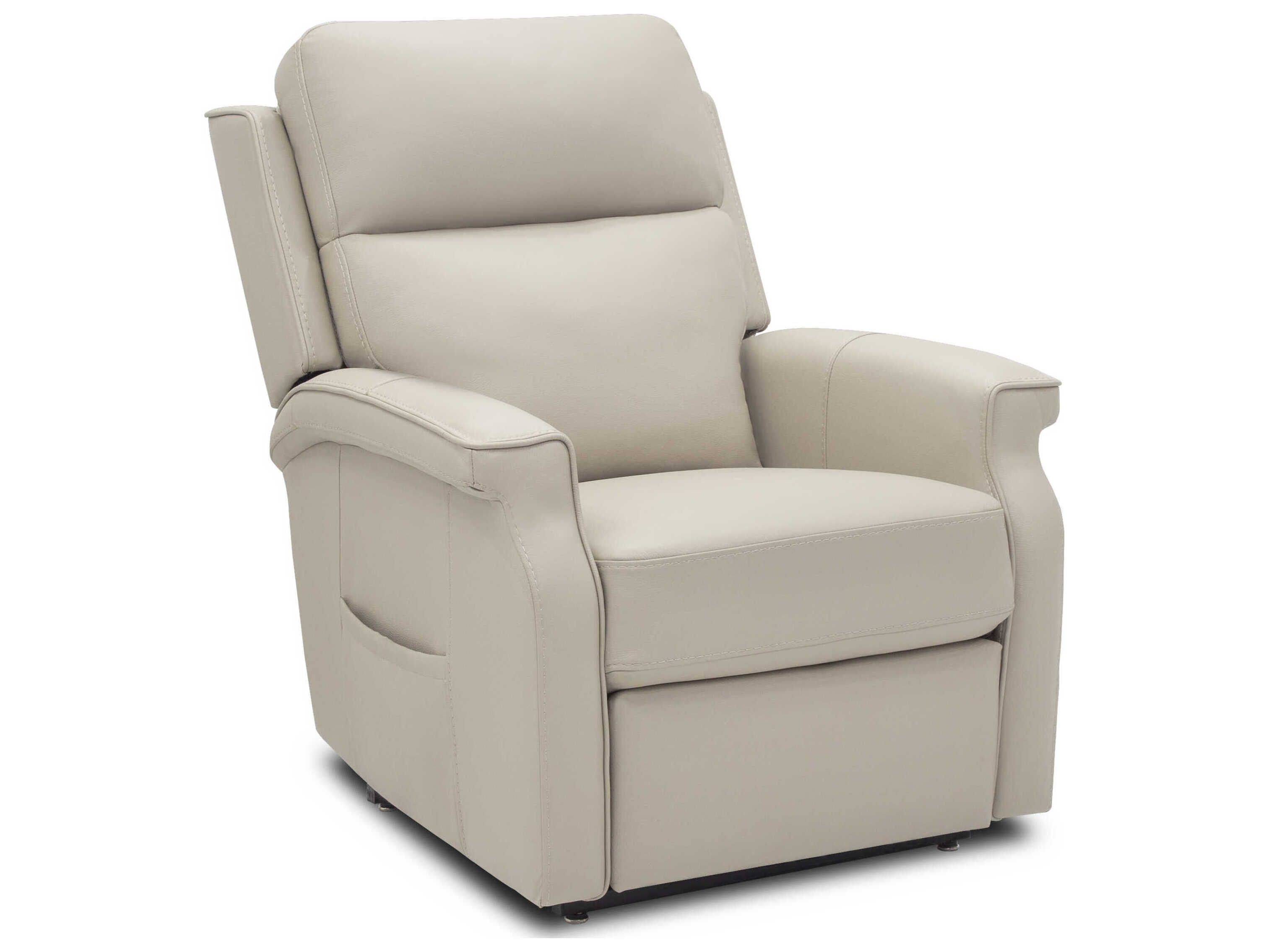 Barcalounger Lux Recline & Lift Lena Rainer Dove Beige Upholstered Recliner
