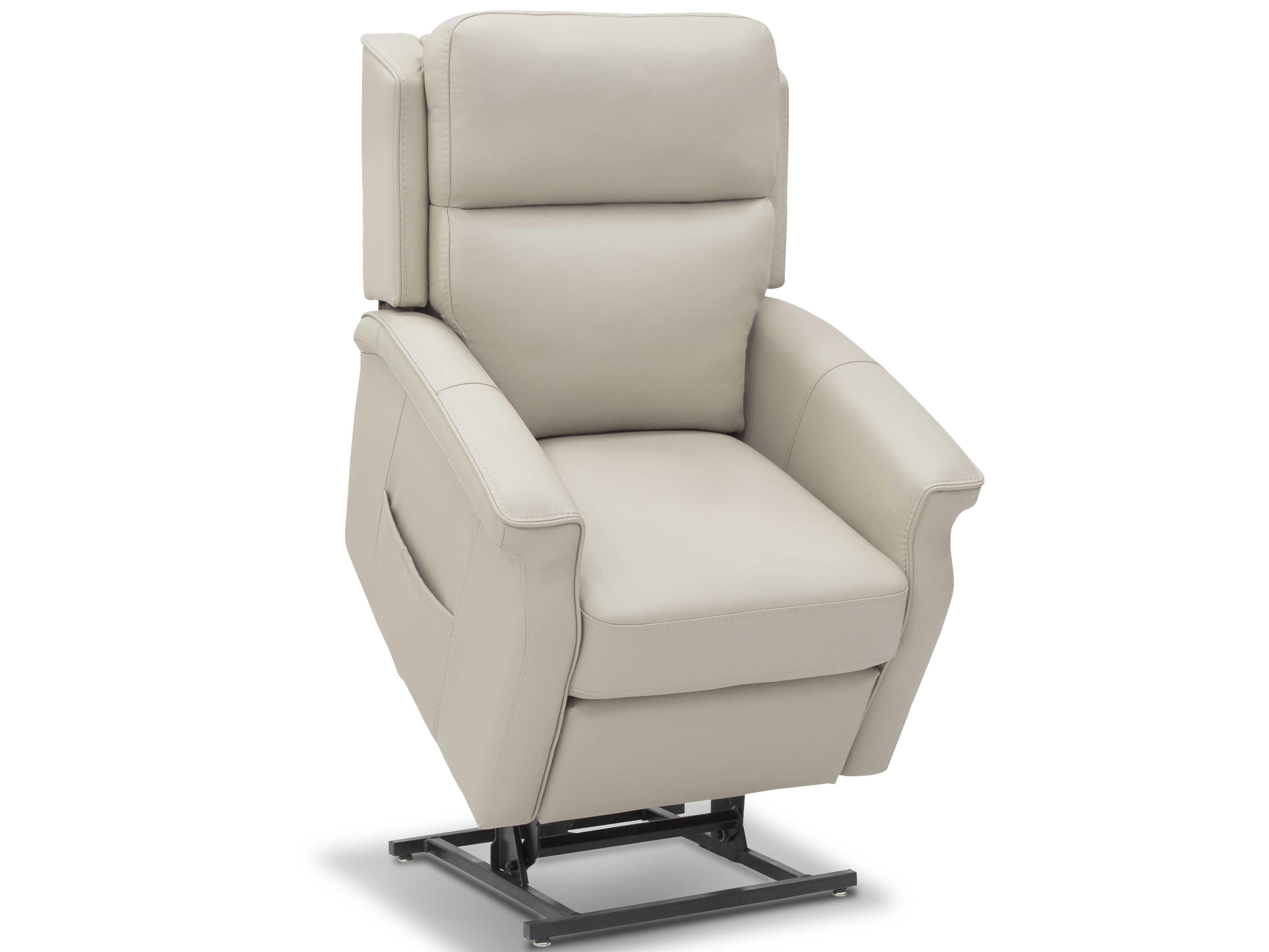 Barcalounger Lux Recline & Lift Lena Rainer Dove Beige Upholstered Recliner