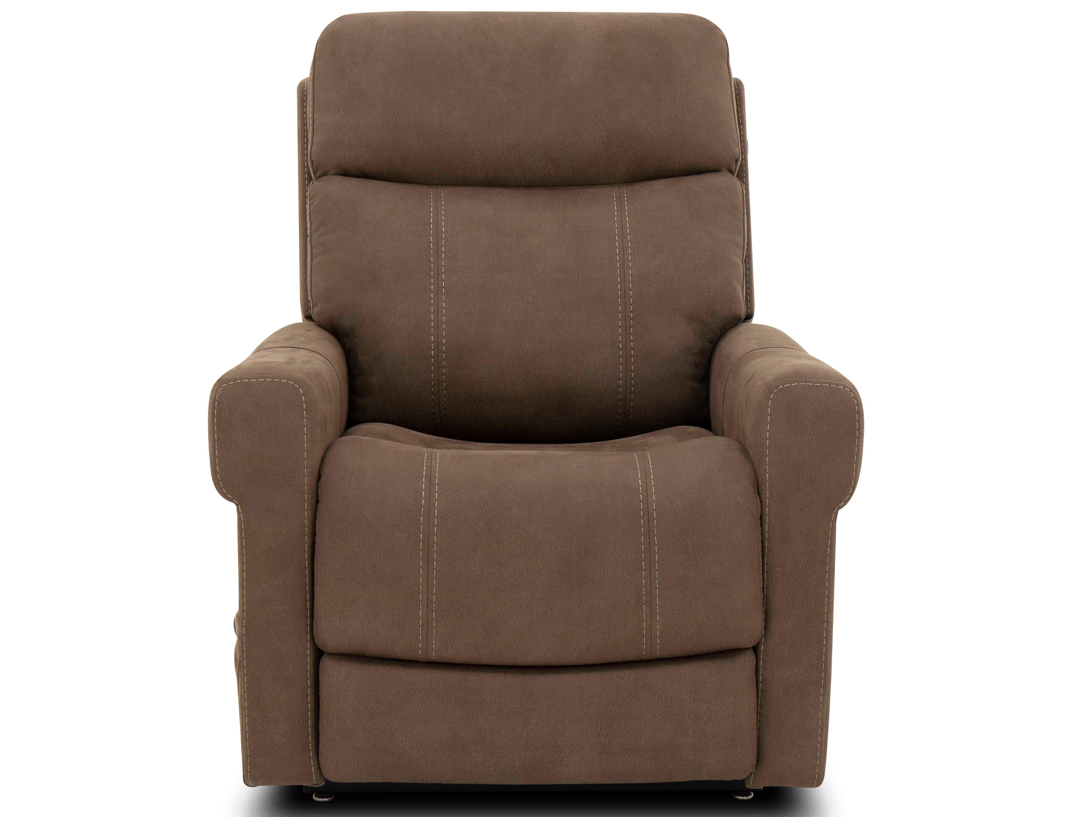 Barcalounger Lux Recline & Lift Lloyd Stonewash Granite Brown Upholstered Recliner