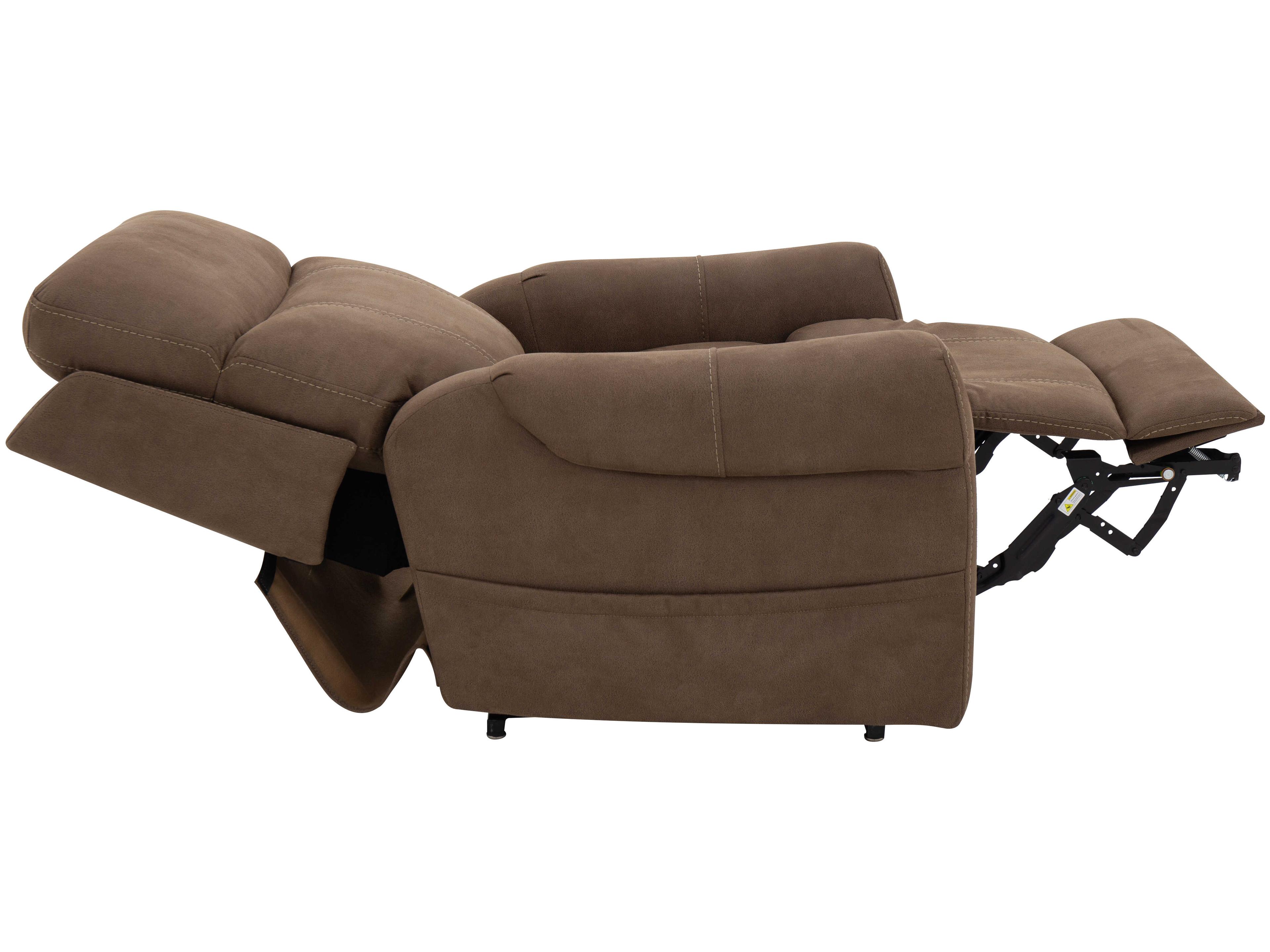 Barcalounger Lux Recline & Lift Lloyd Stonewash Granite Brown Upholstered Recliner