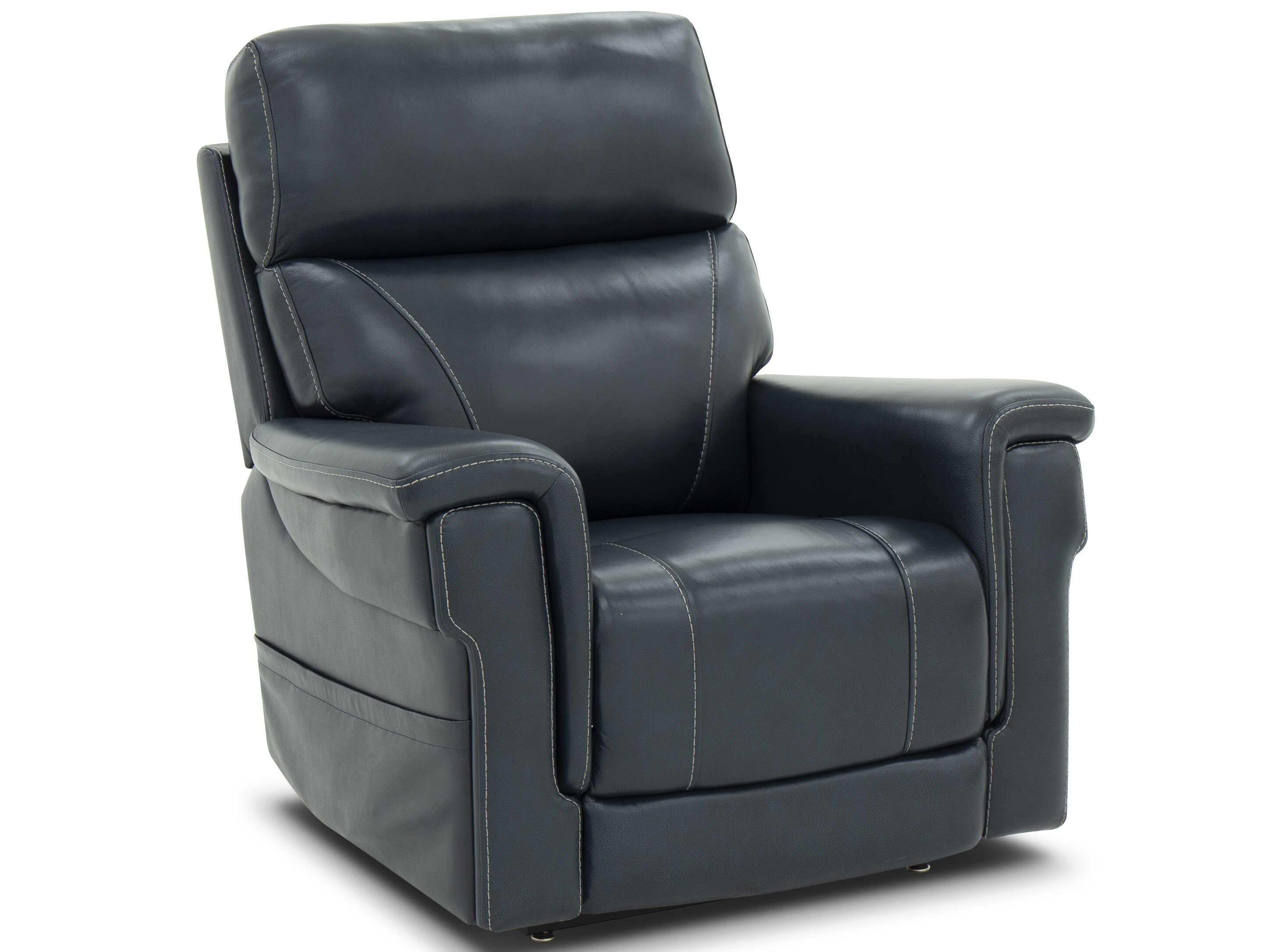 Barcalounger Lux Recline & Lift Moorpark Sorrento Ocean Black Faux Leather Recliner