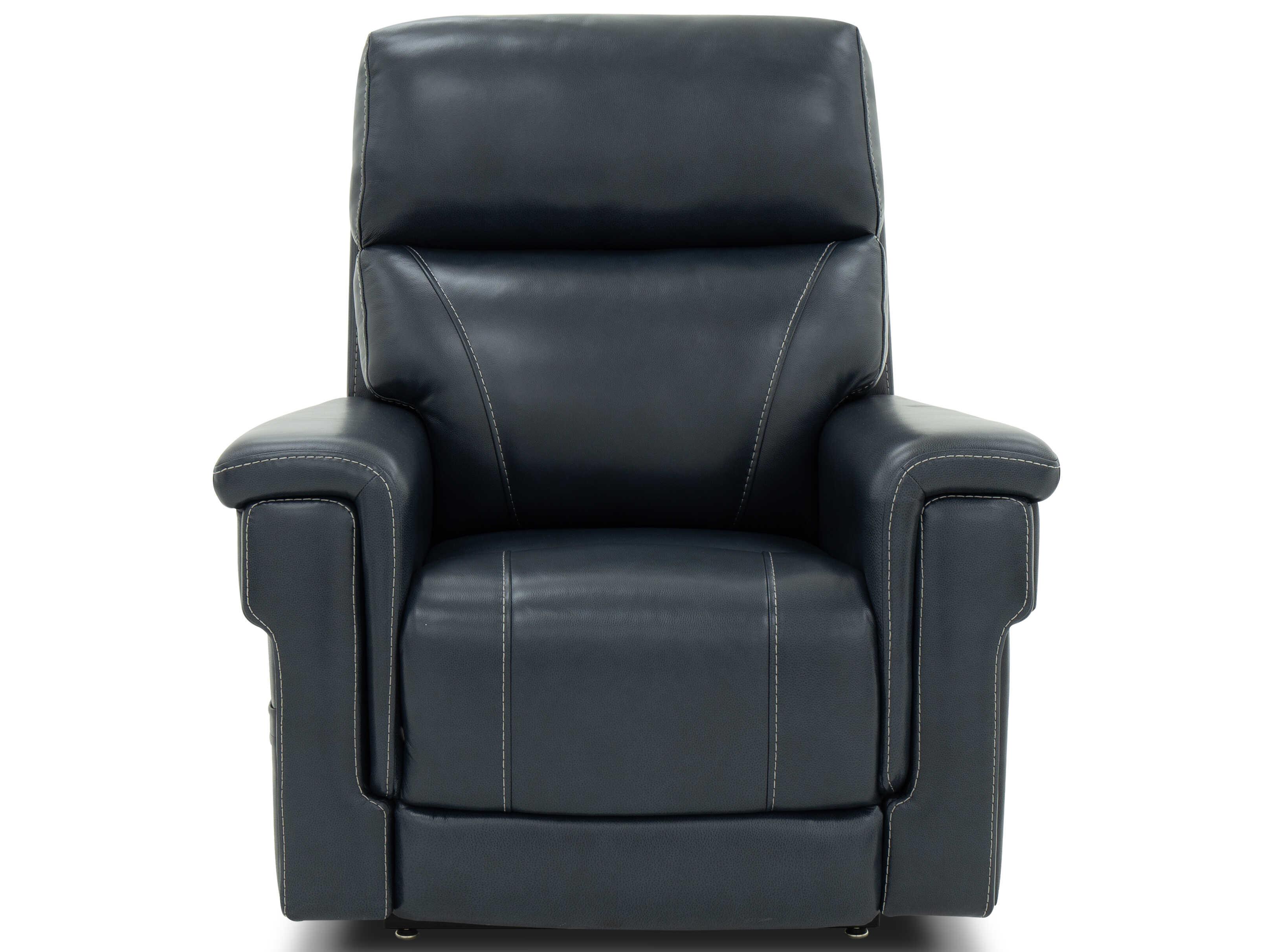 Barcalounger Lux Recline & Lift Moorpark Sorrento Ocean Black Faux Leather Recliner