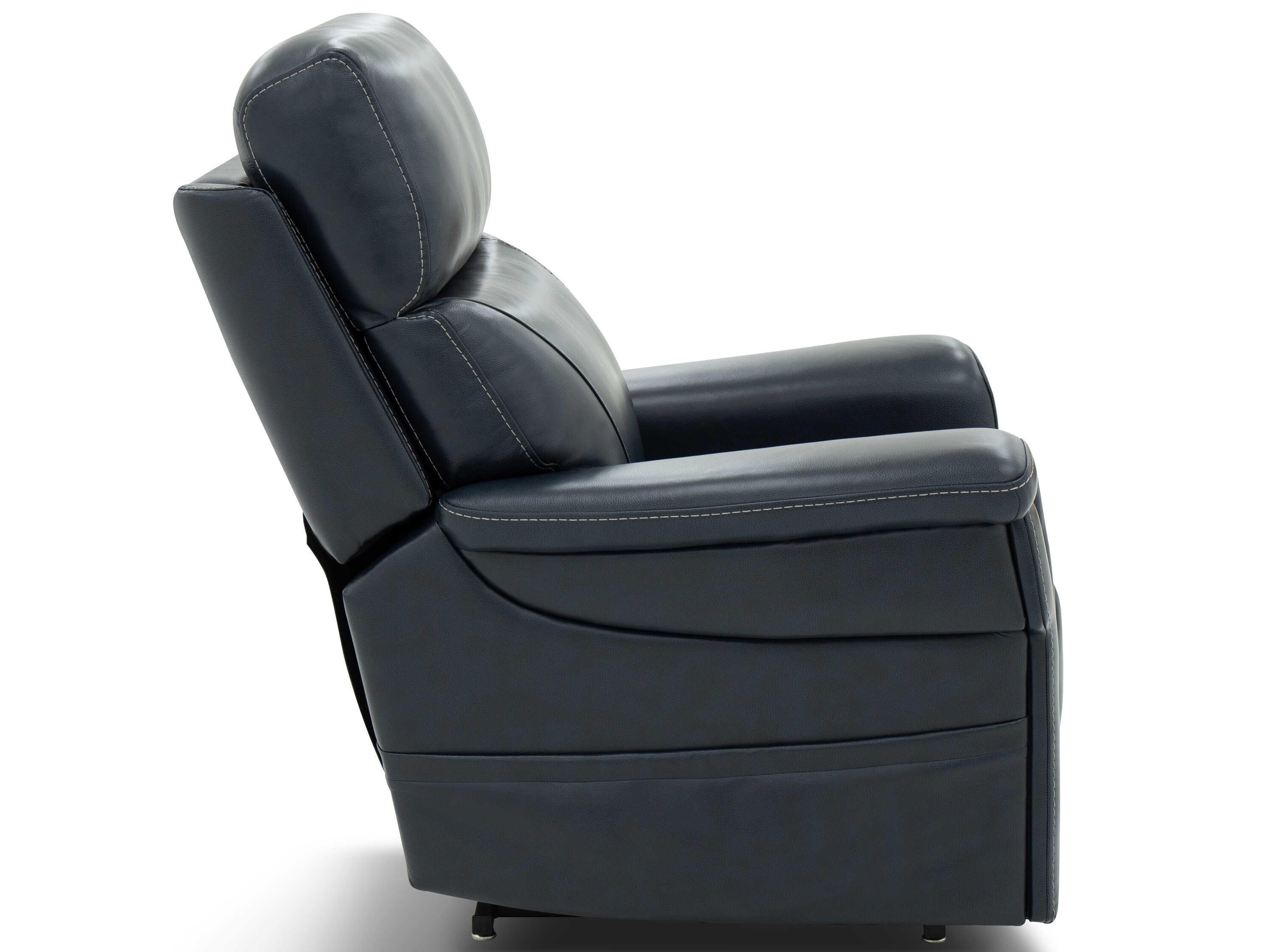 Barcalounger Lux Recline & Lift Moorpark Sorrento Ocean Black Faux Leather Recliner