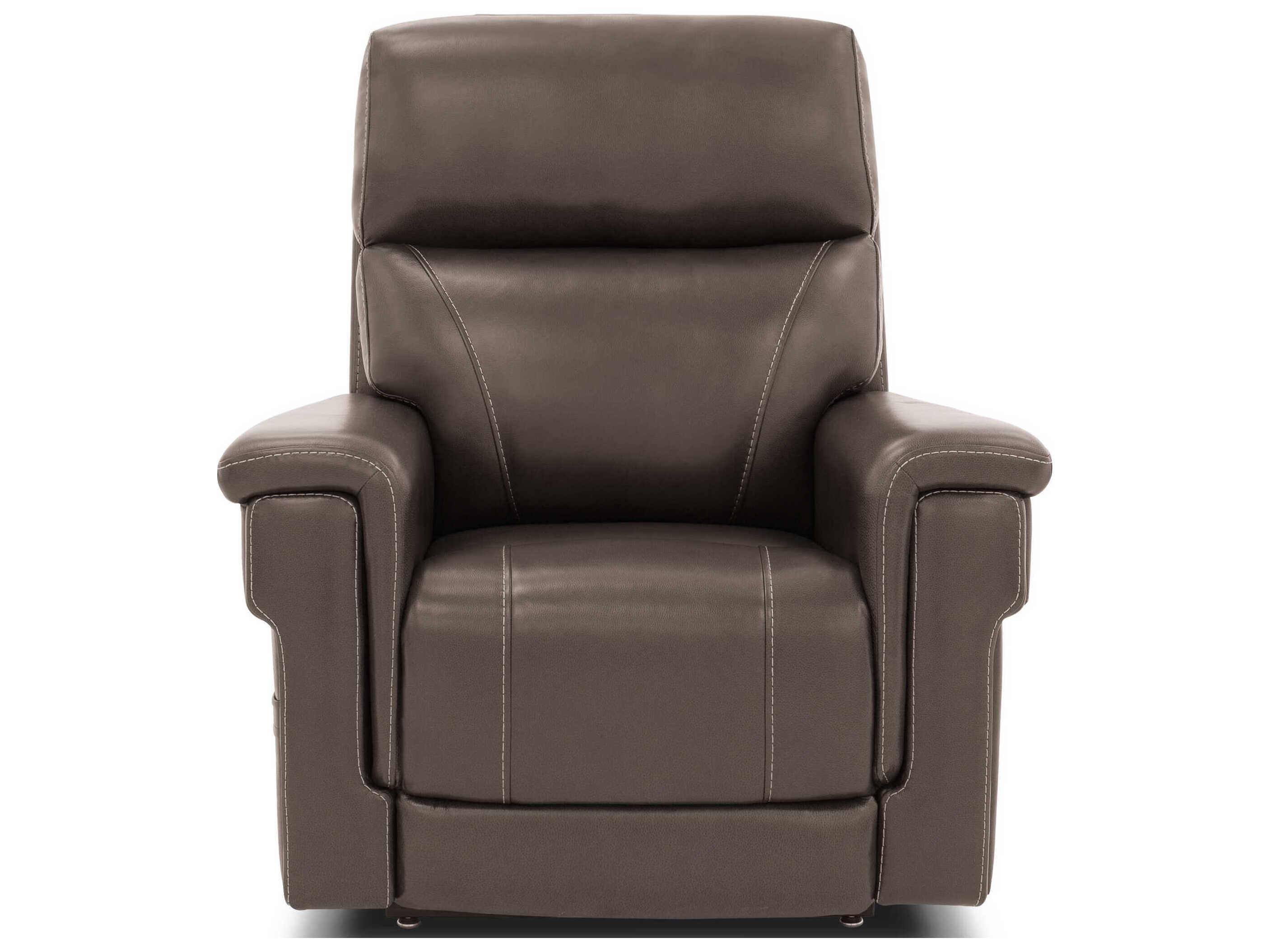 Barcalounger Lux Recline & Lift Moorpark Sorrento Mocha Brown Faux Leather Recliner